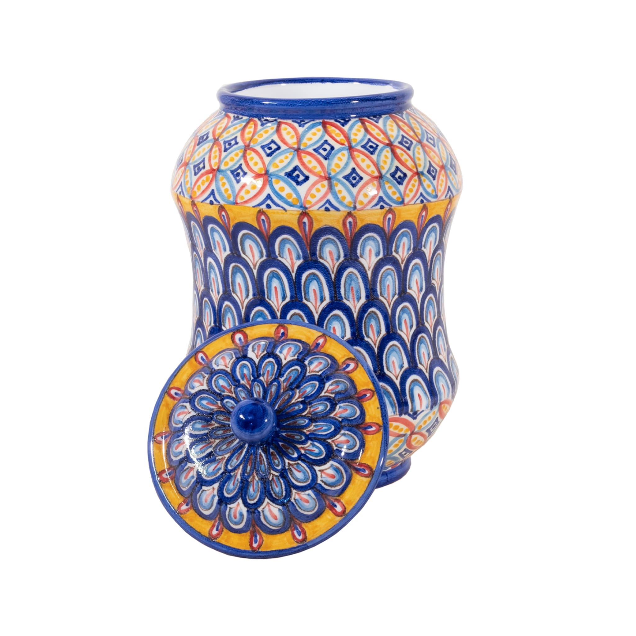 Pavone Flores Vase with Lid by Lorenza Adami - Alternative view 1