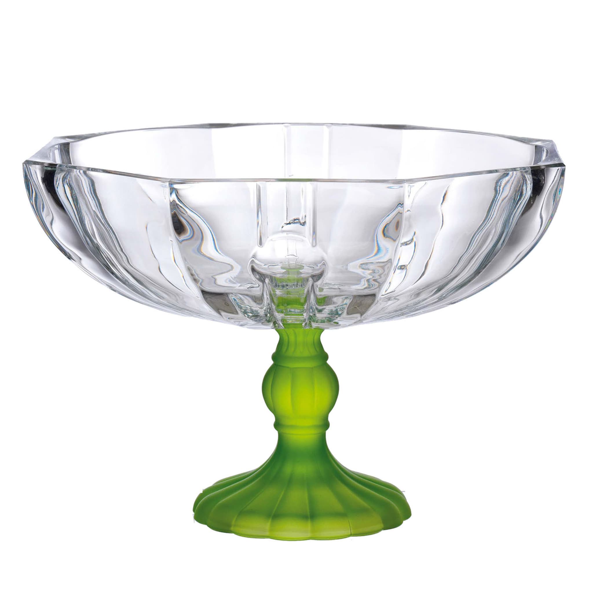 Milano Transparent & Green Footed Centerpiece - Main view