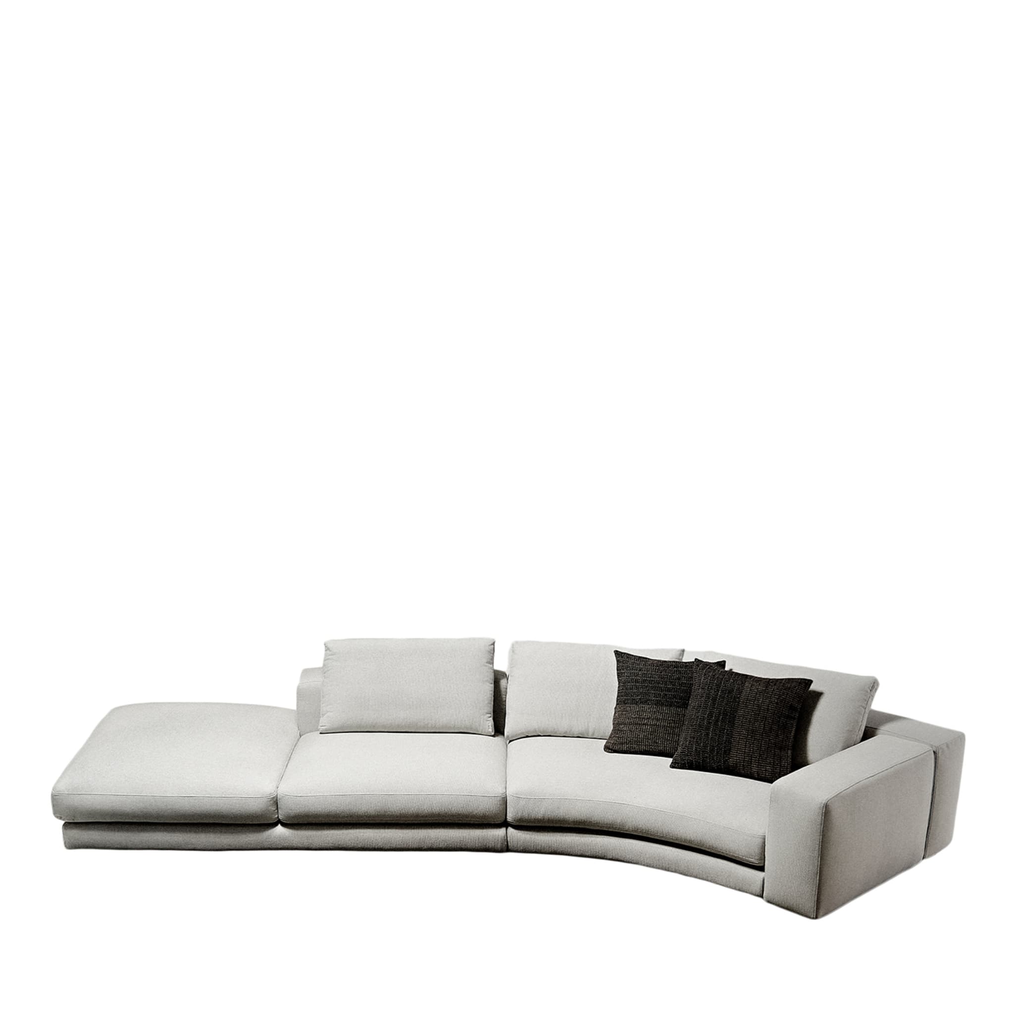 Rio Curved Modular Beige Sofa by Ludovica + Roberto Palomba - Main view