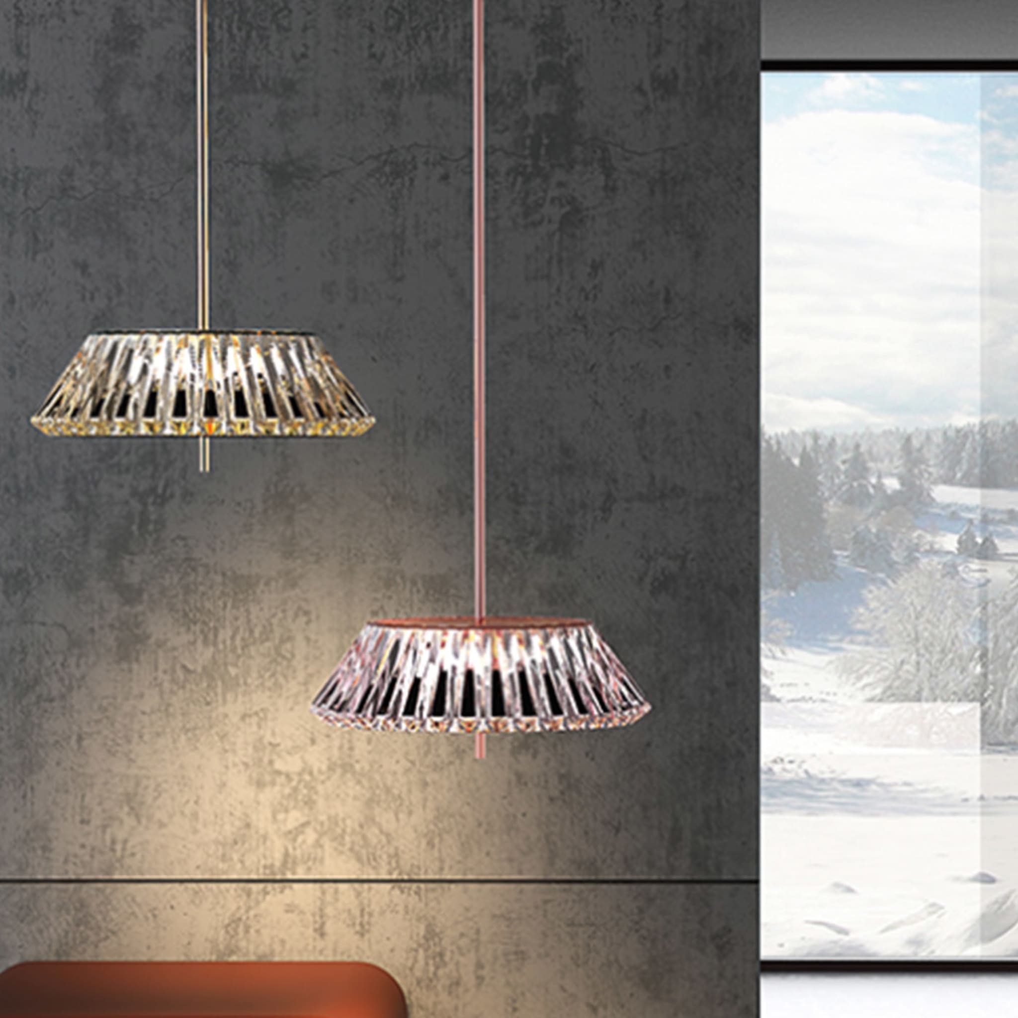 Chrome 3-Light Nickel Pendant Lamp by MAM Design - Alternative view 2