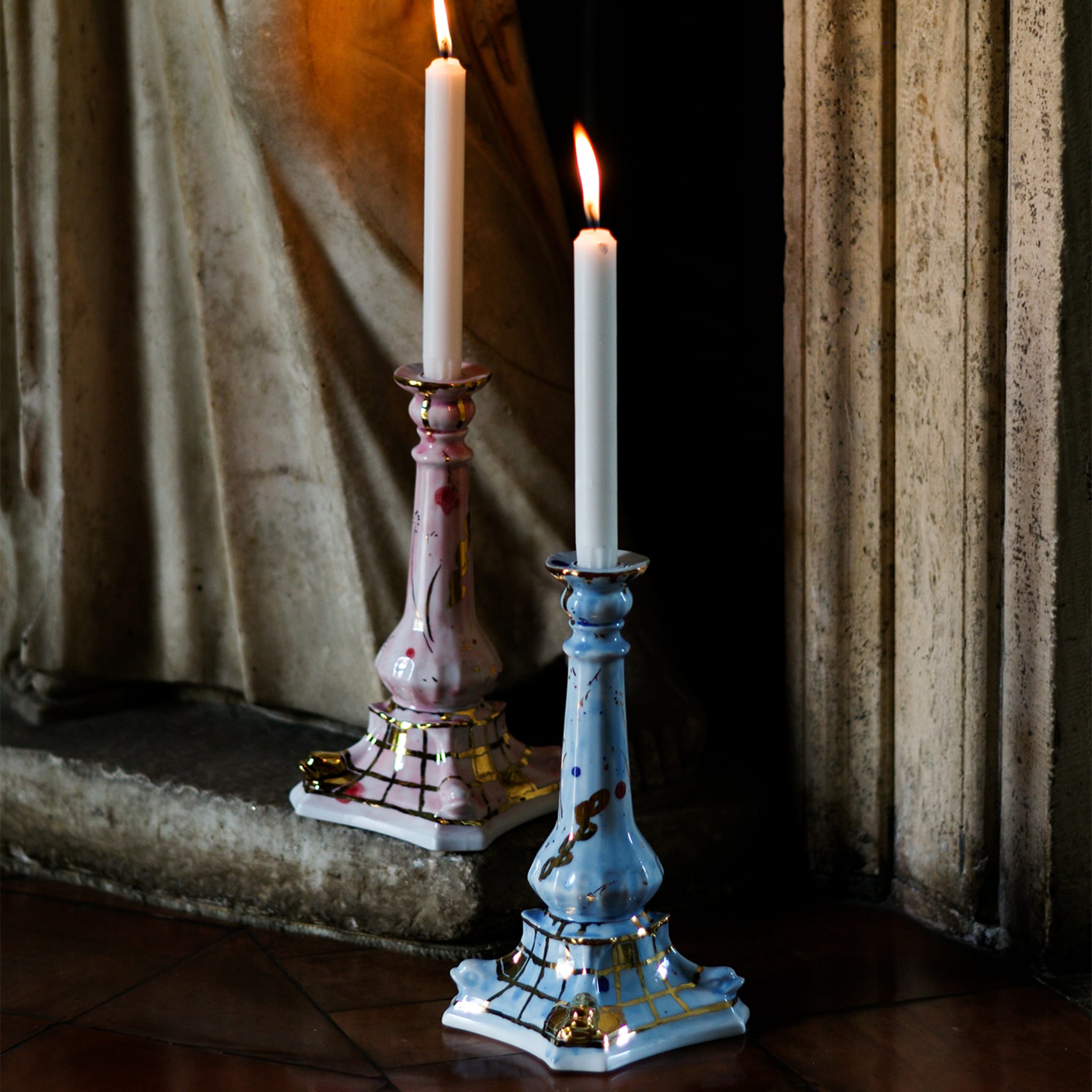 Candleholder Pink Porcelain - Alternative view 4