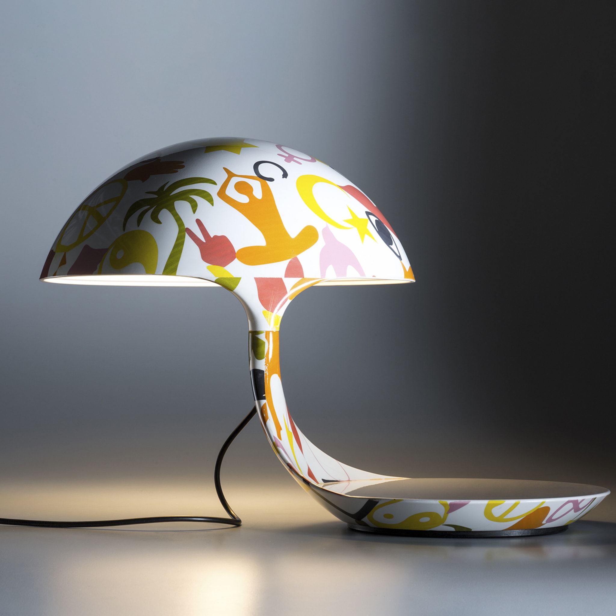 Cobra Texture Tattoo Table Lamp by Donia Maaoui - Alternative view 1