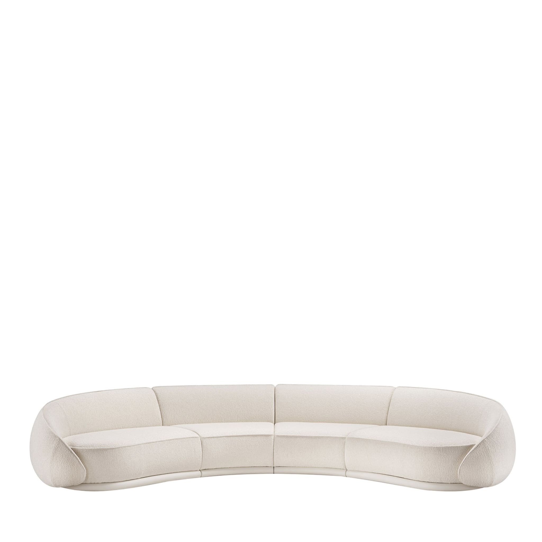 Abbracci 4-Module White Sofa by Lorenza Bozzoli - Main view