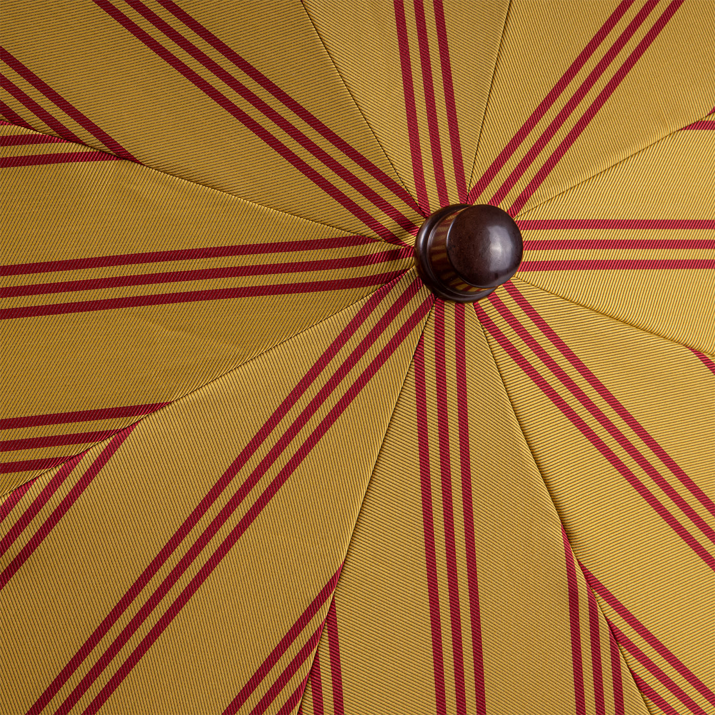 Yellow Regimental Foldable Umbrella - Francesco Maglia Milano