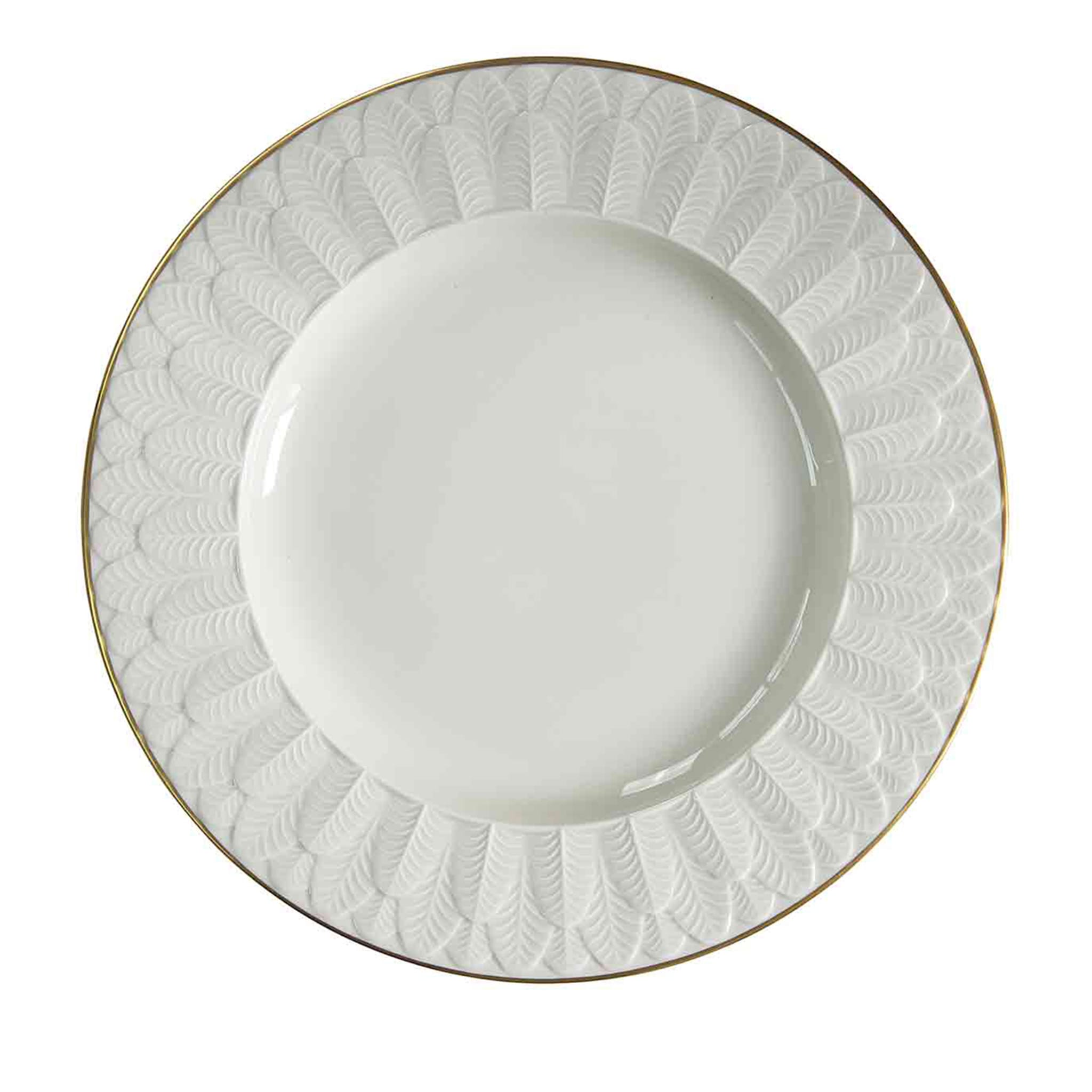PEACOCK DINNER PLATE - WHITE #2 - Main view