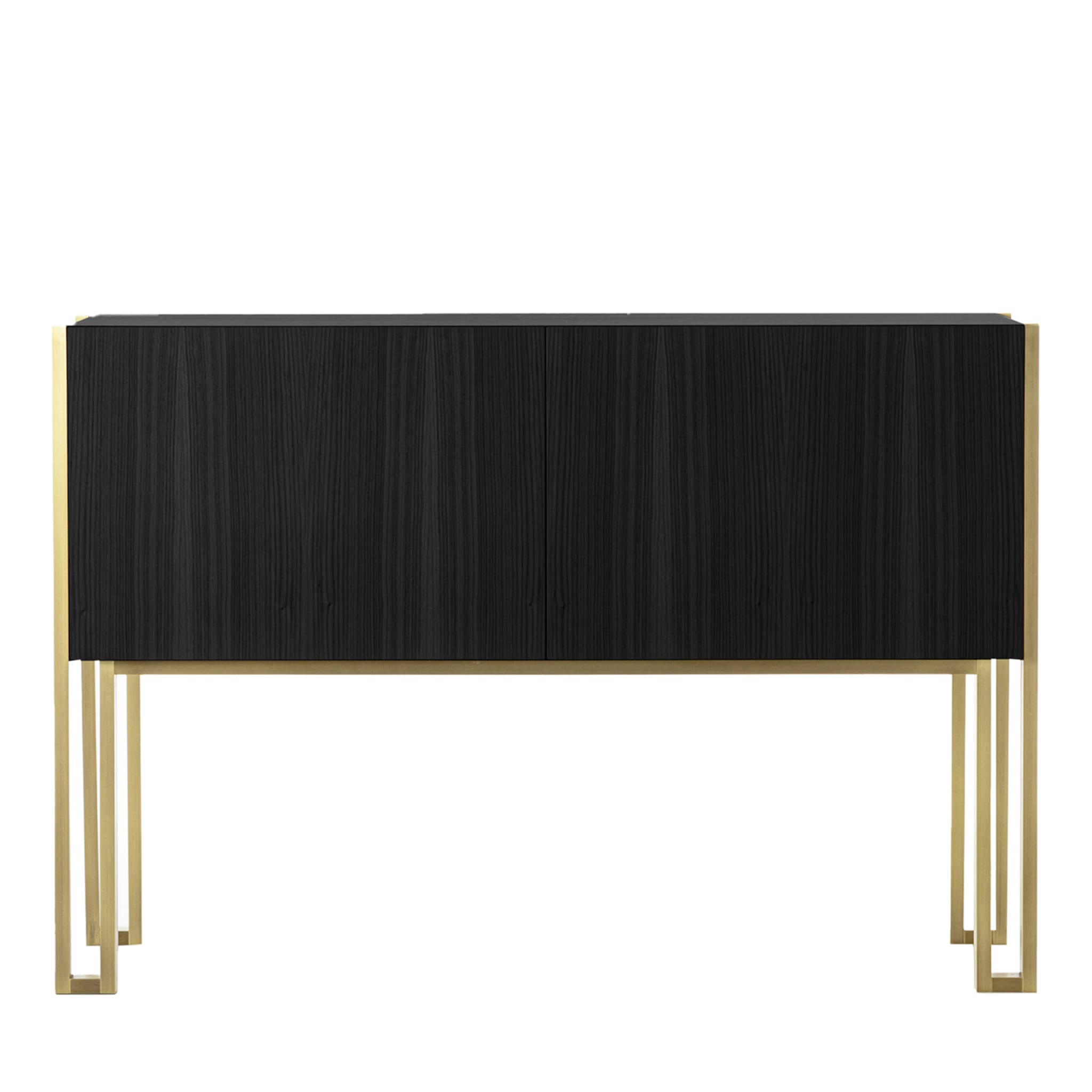 Mirage Vintage with Brass Legs in Opaque Black Sideboard - Main view