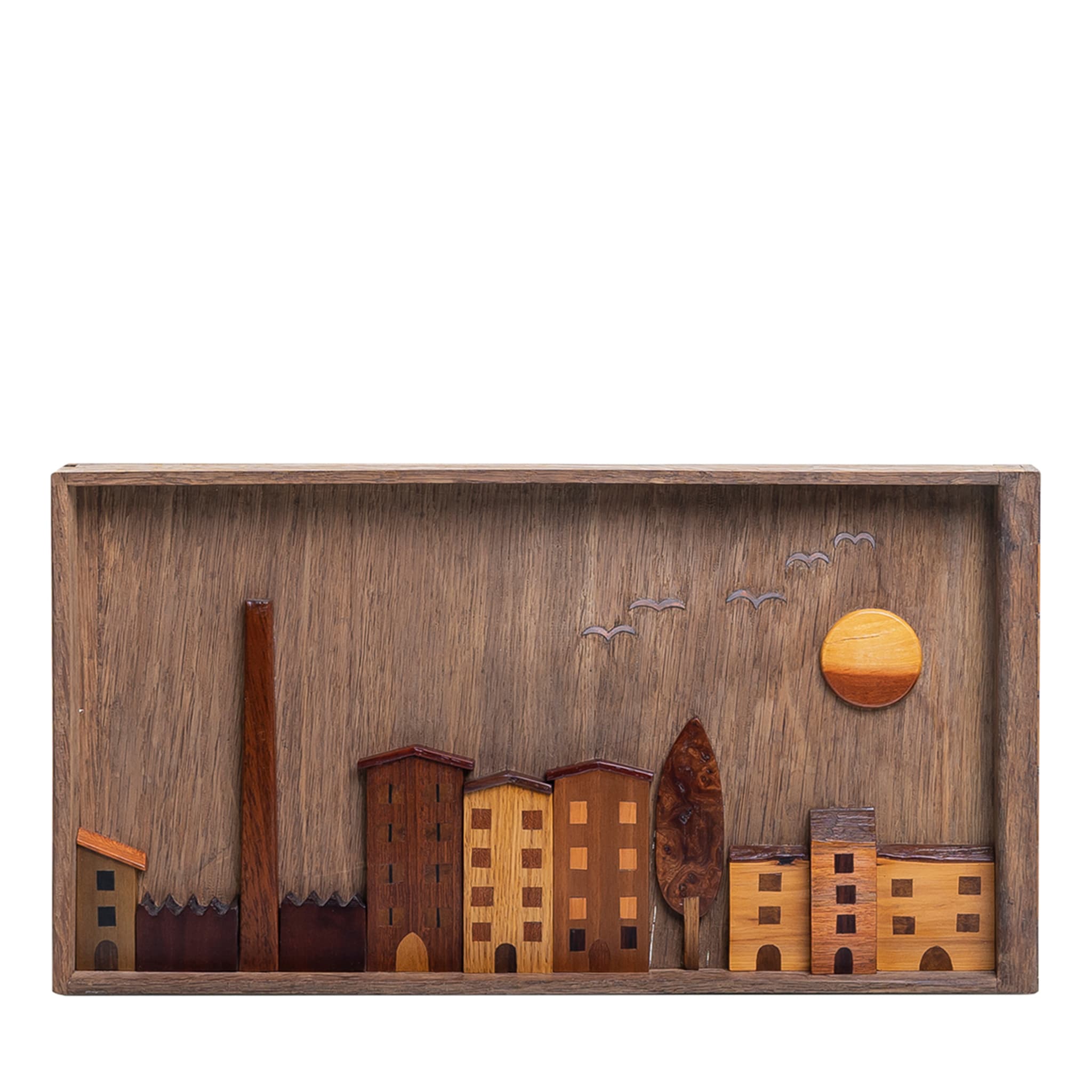 Urban Landscape Marquetry Panel - Main view