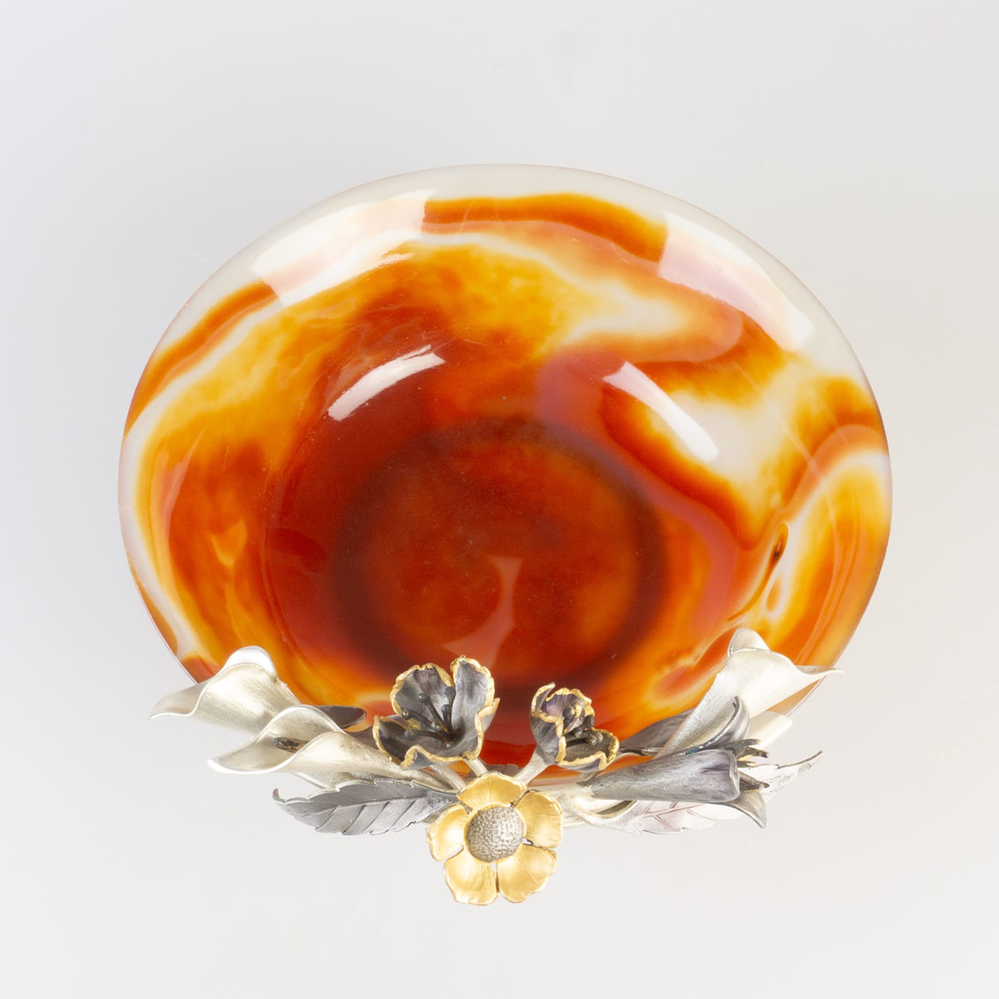 Carnelian Agate and Antique Silver Vide Poches - Alternative view 1