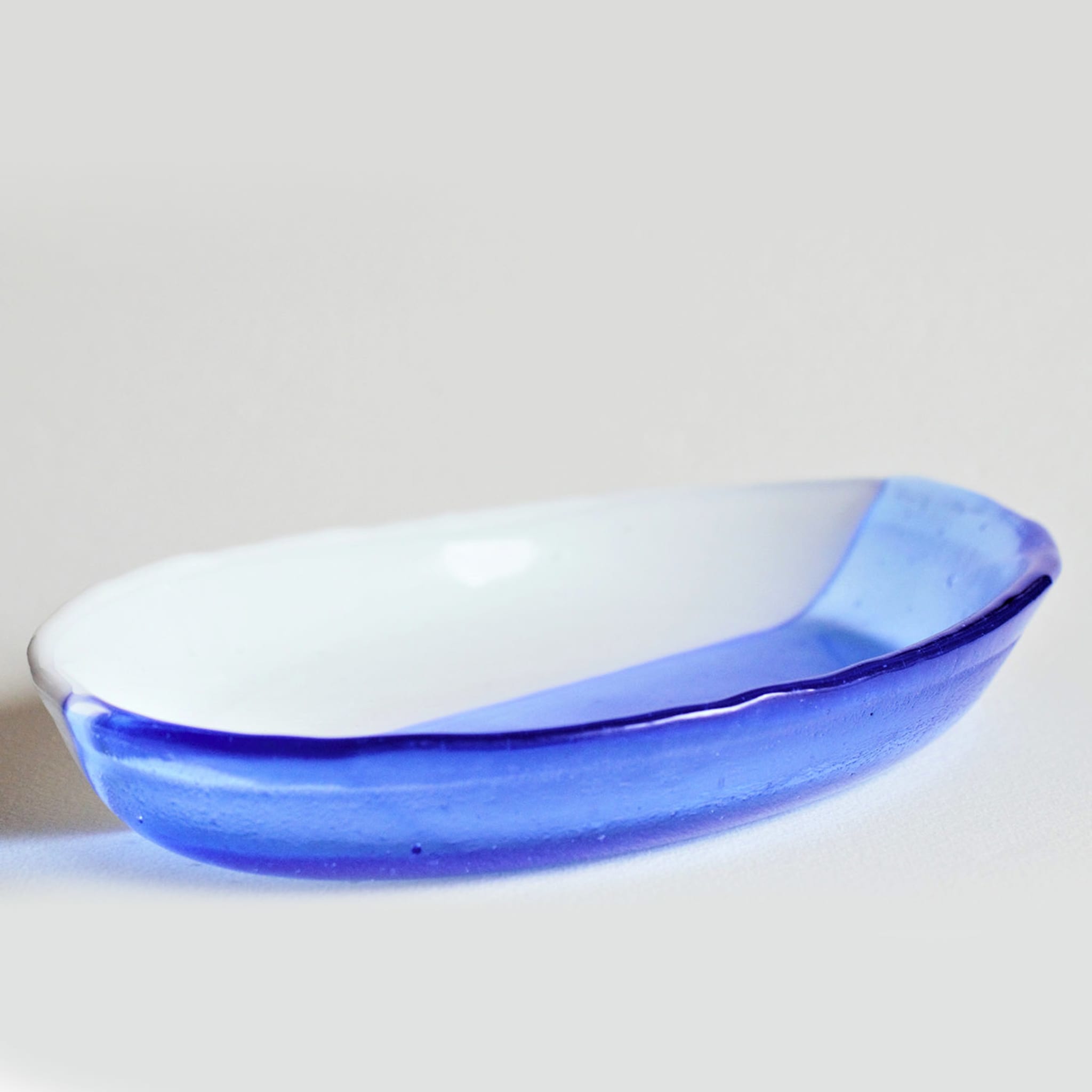 White and Blue Glass Serving Platter  - Alternative view 5