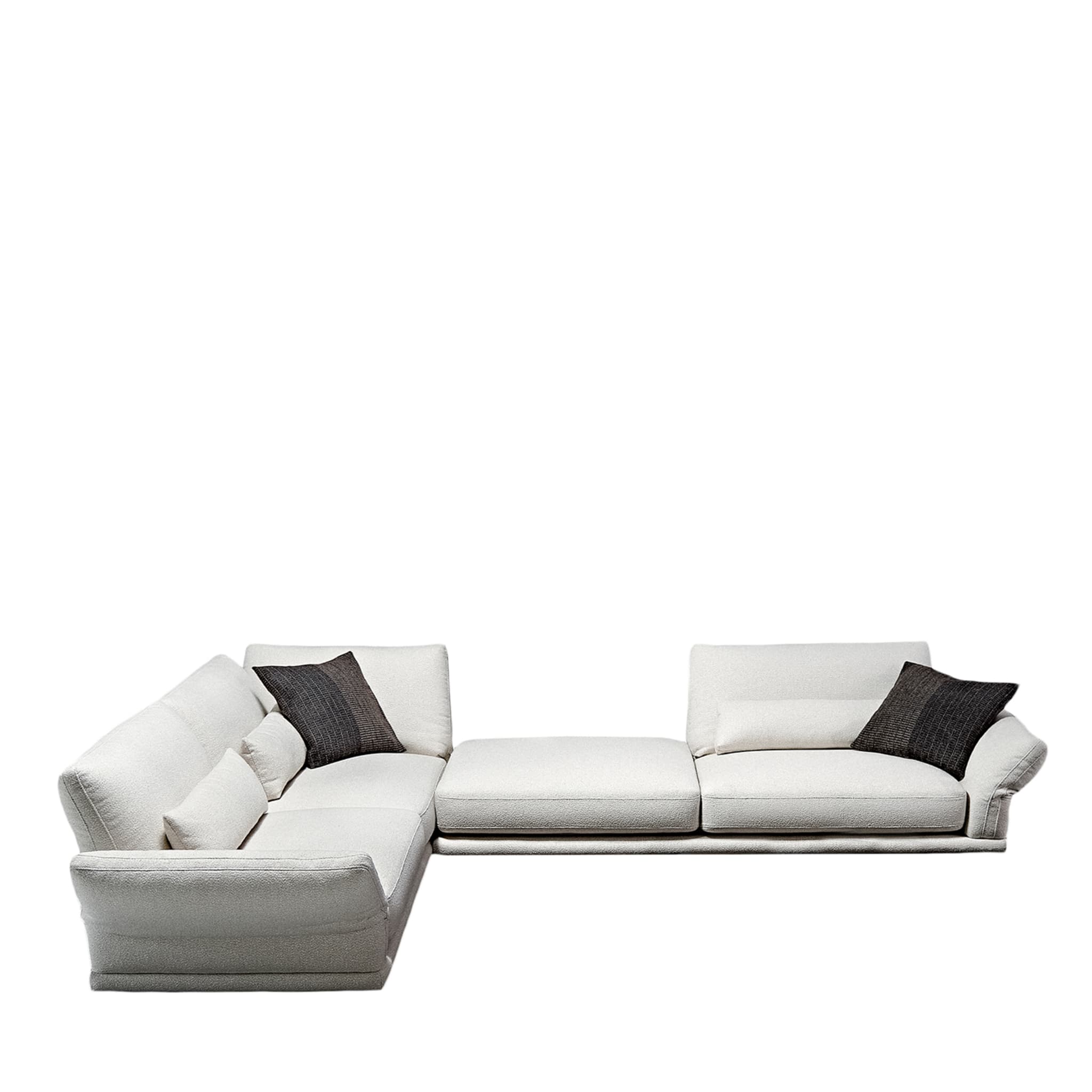 Beverly Modulares winkeliges weißes sofa von Ludovica + Roberto Palomba - Hauptansicht