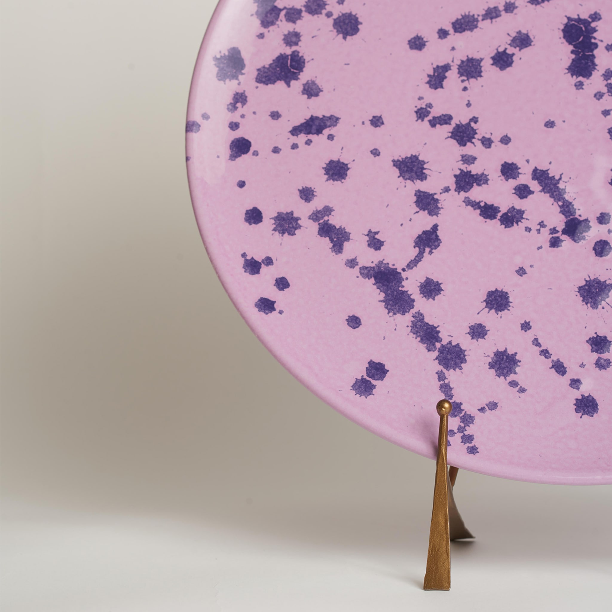 Lilac and Violet Ceramic Decorative Plate - Alternative view 1