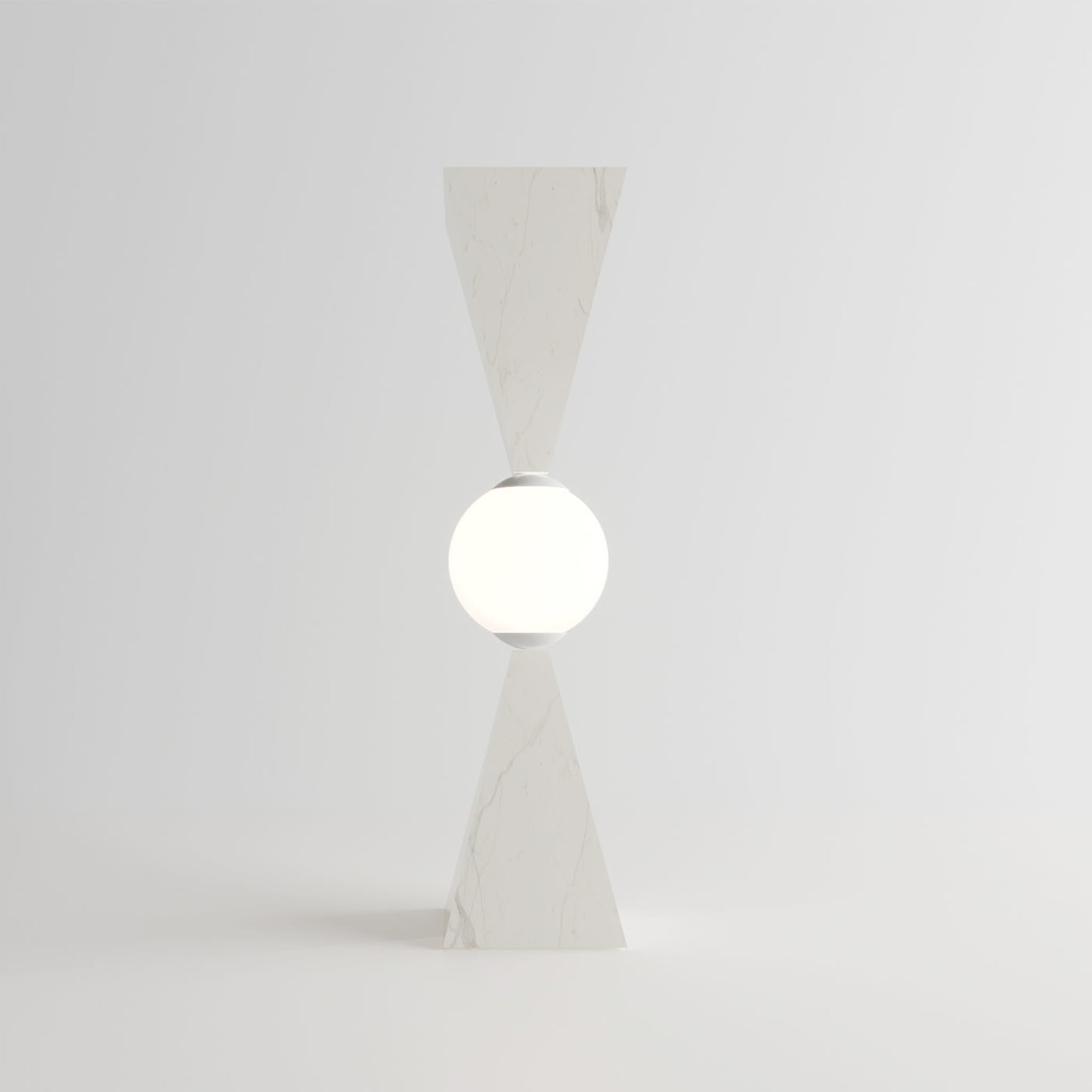 Clessidra Table Lamp in Gold Calacatta Marble by sid&sign - Alternative view 5