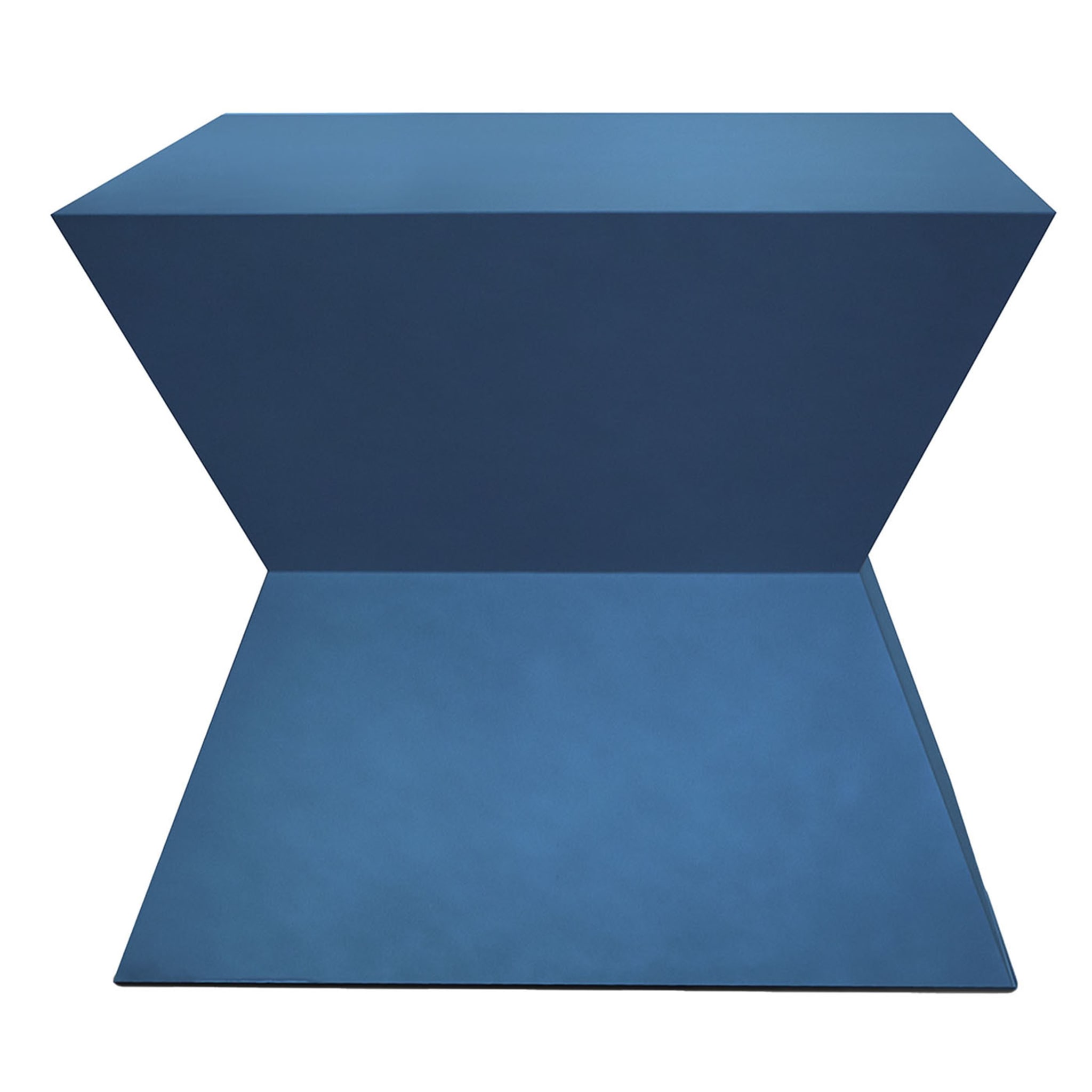 Tavolino blu a forma di clessidra Pop & Op di Carlo Rampazzi - Vista principale