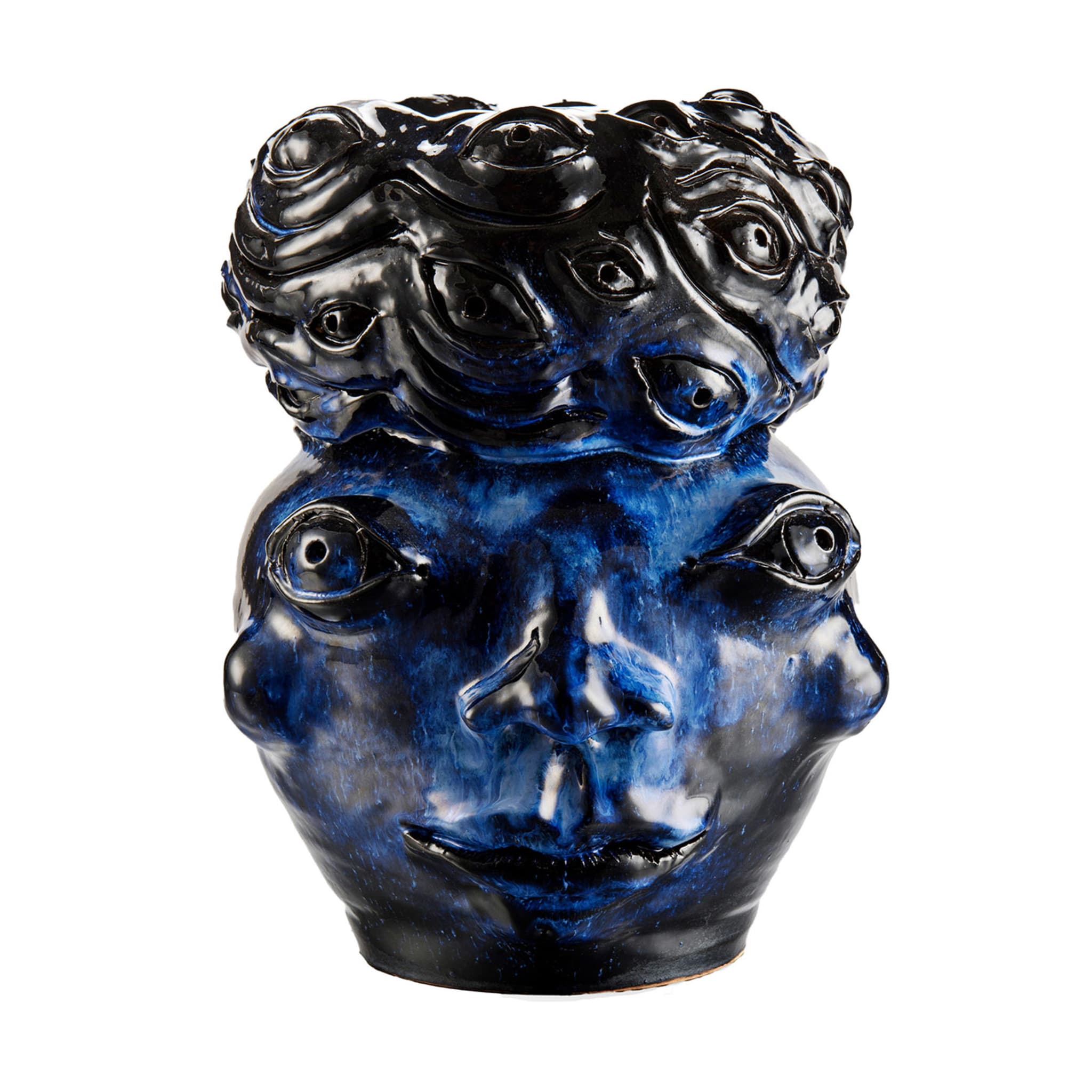 Blu Eye Moorish Head Vase - Main view