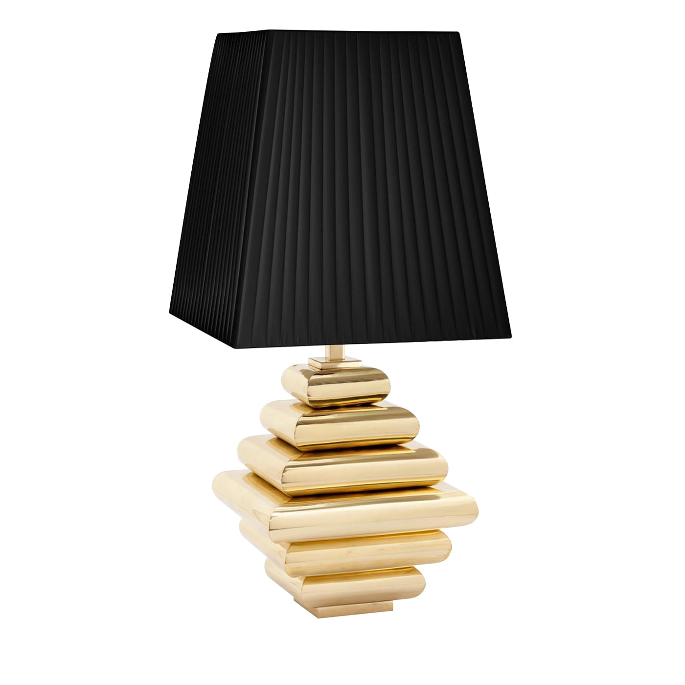 Dob Stair Black & Gold Table Lamp - Abhika