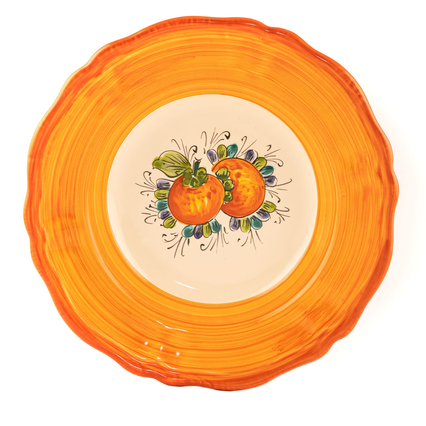 Dinner set color & fruit - Persimmons - Ceramiche Casola