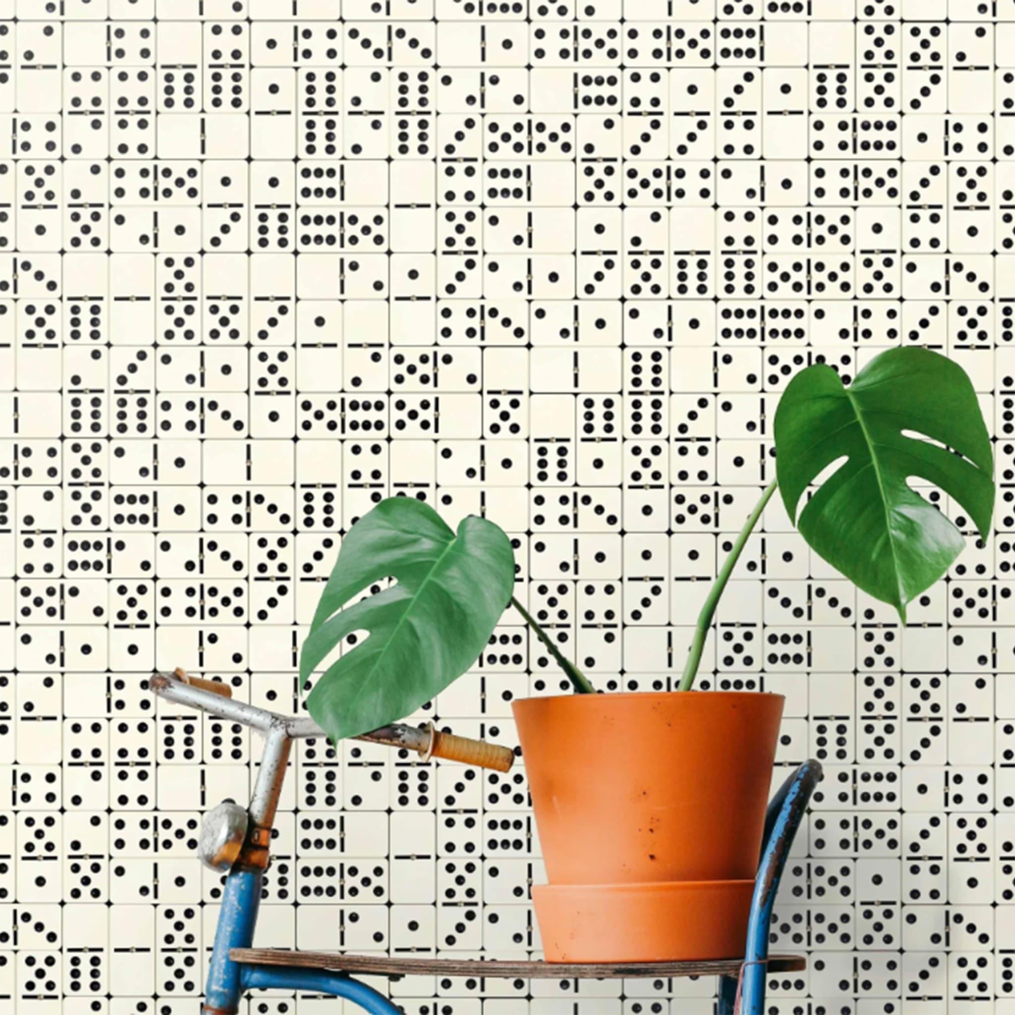 Playful Domino Tile Pattern Wallpaper - Alternative view 1