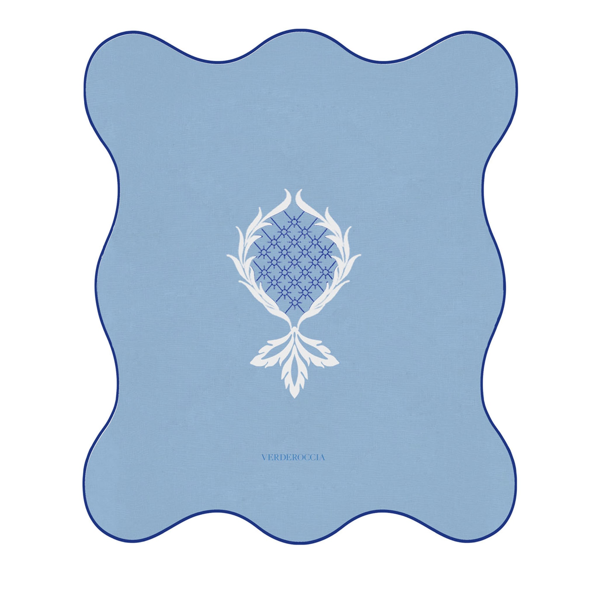 Set of 6 Ananas Light Blue and White Cocktail Napkins - Main view