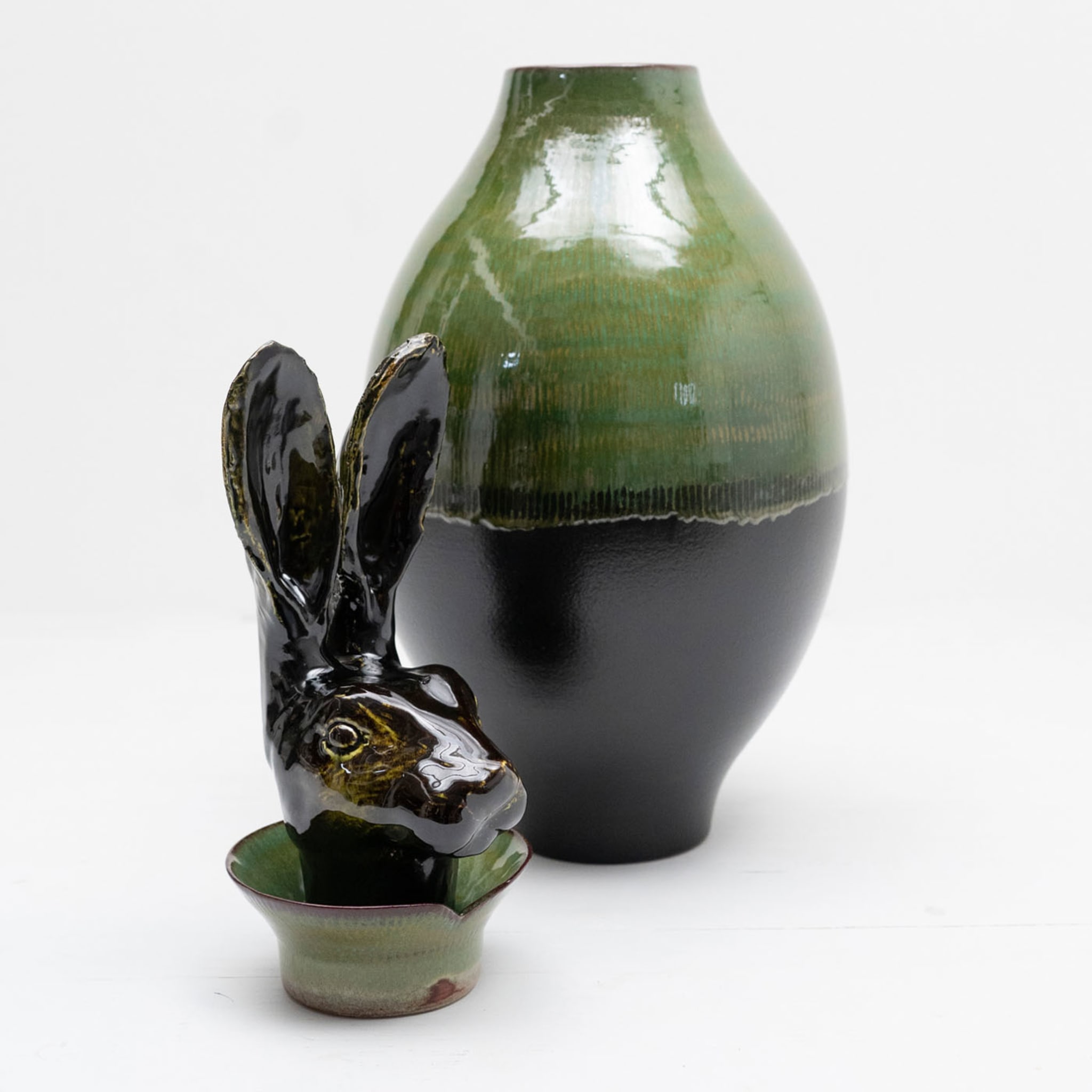 Canopo Lepre Black & Green XL Vase - Alternative view 2