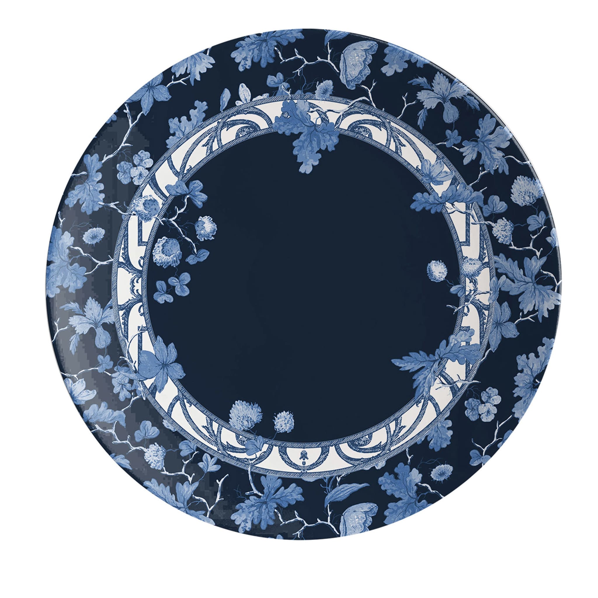 Garden Of Eden Set Of 2 Porcelain Dessert Plates With Blue Decoration #1 - Main view