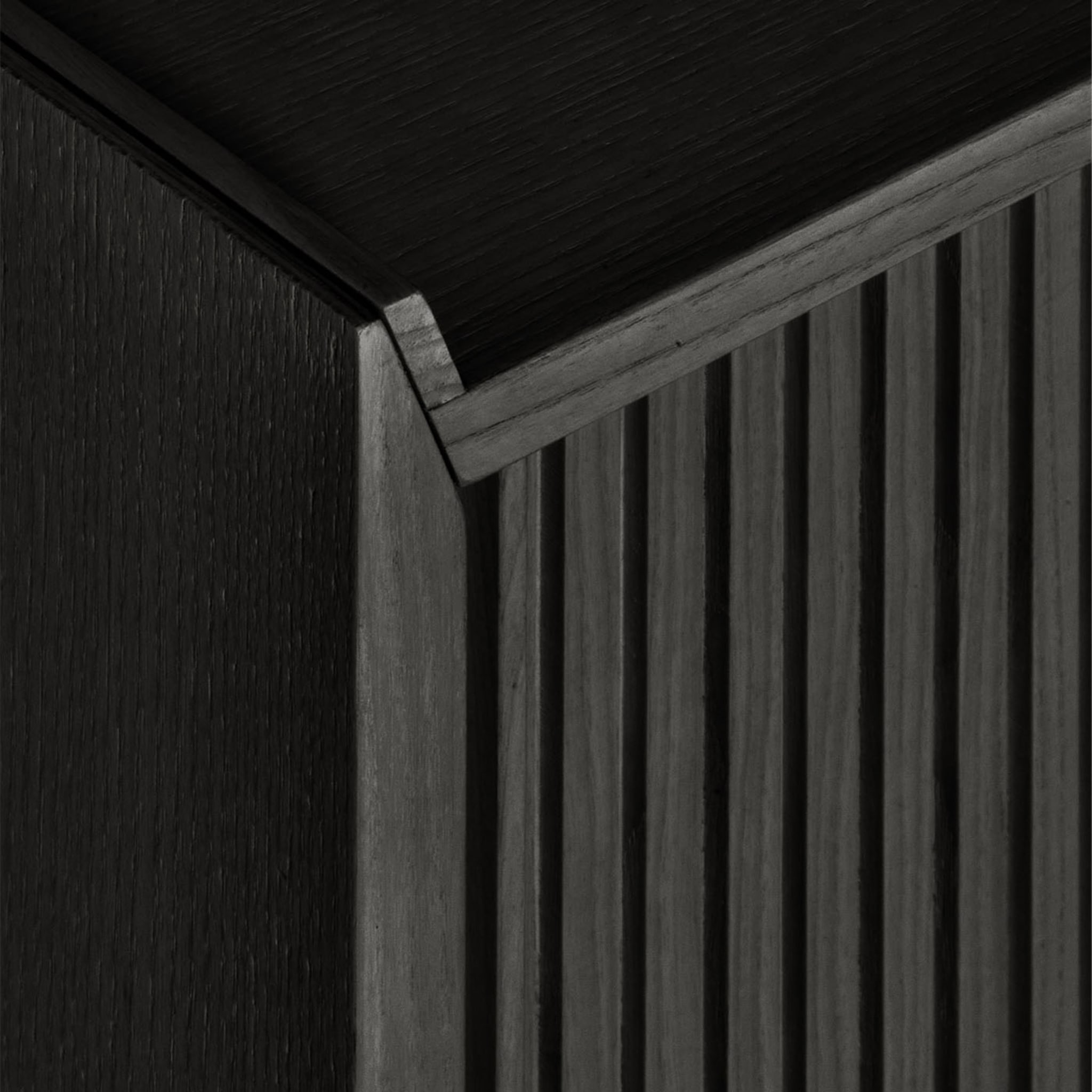 Sipario 2-Doors Low Black Ash Sideboard - Alternative view 1