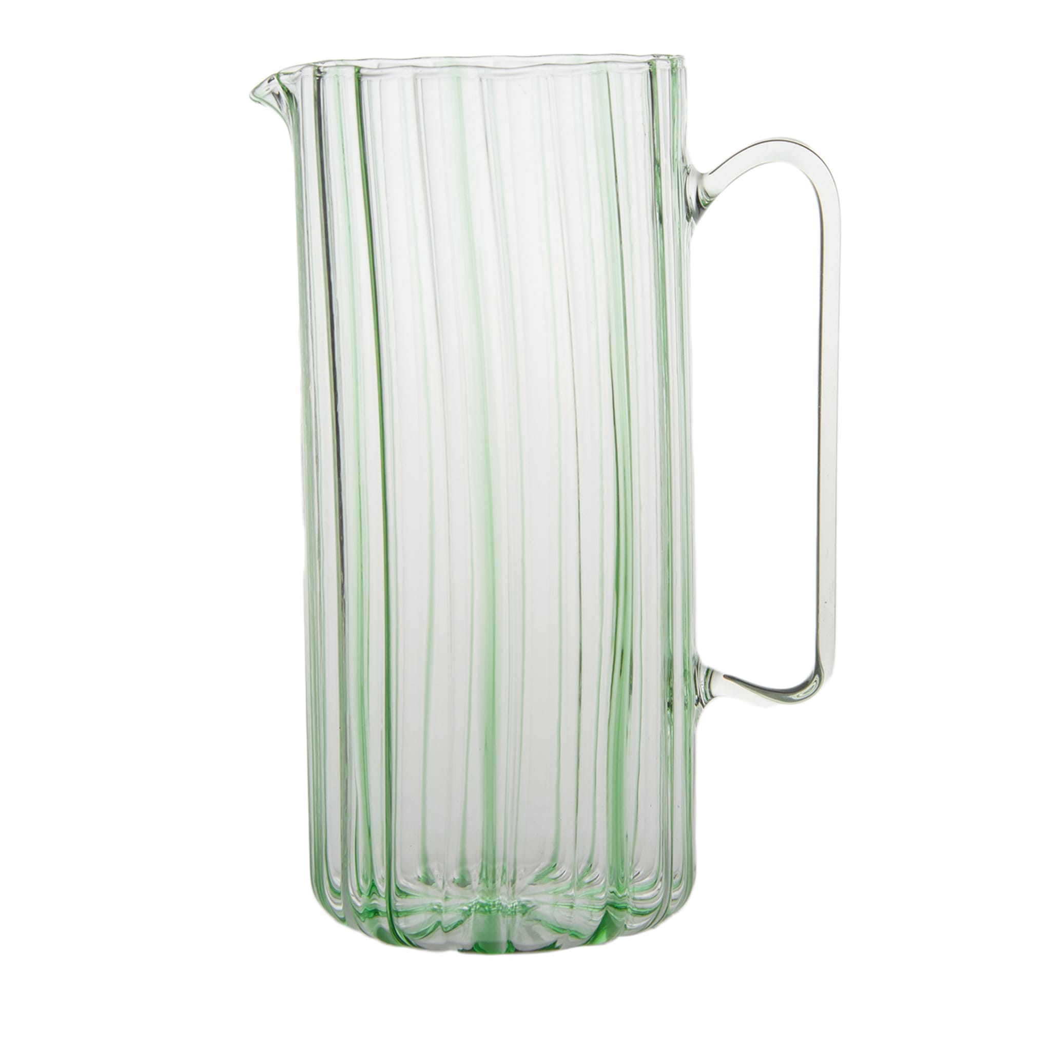 Serlio Loos Green Stripe Glass Pitcher - Main view