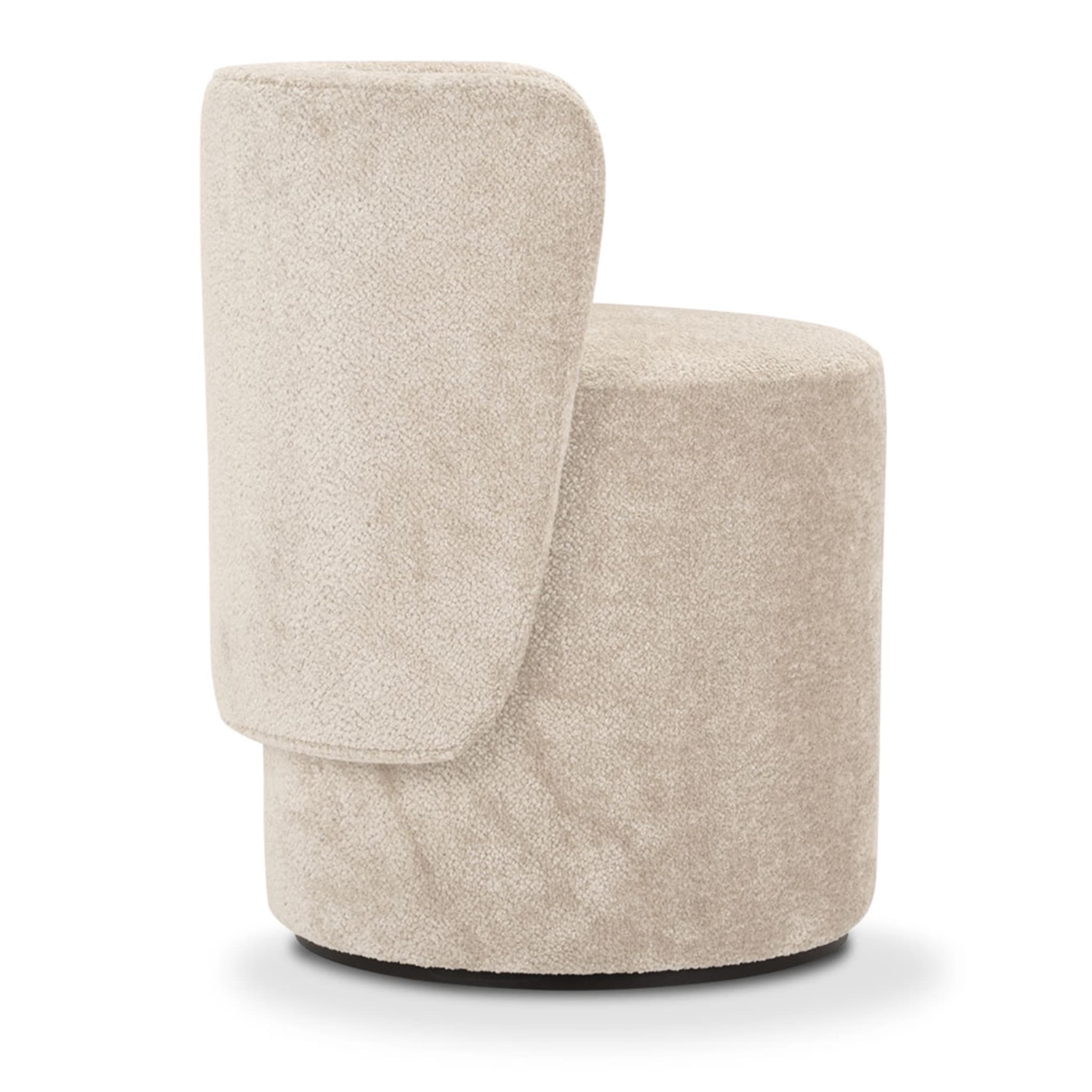 Boll Cylindrical Beige Textile Lounge Chair by Simone Micheli - Alternative view 2