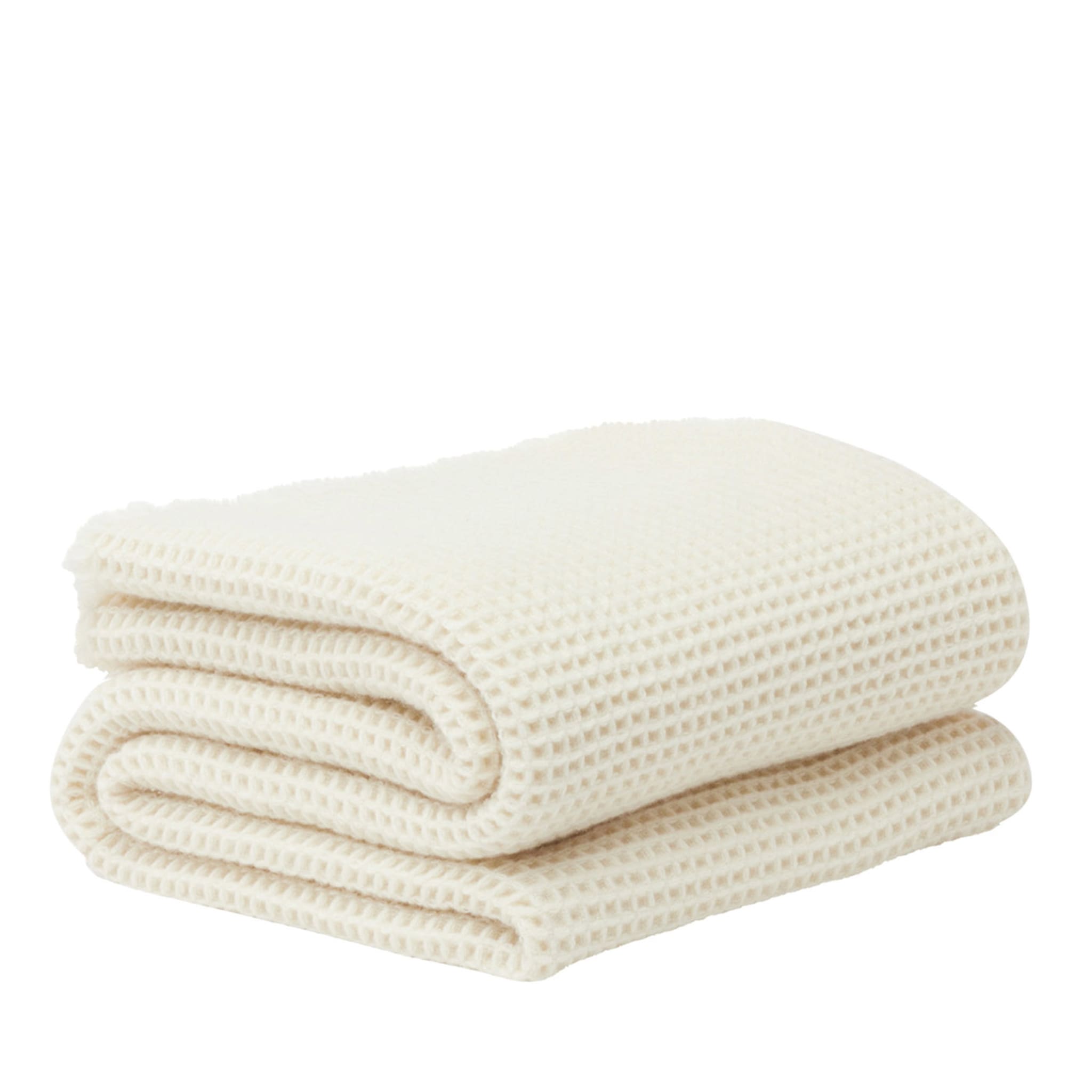 Sasha Honeycomb White Small Blanket - Main view