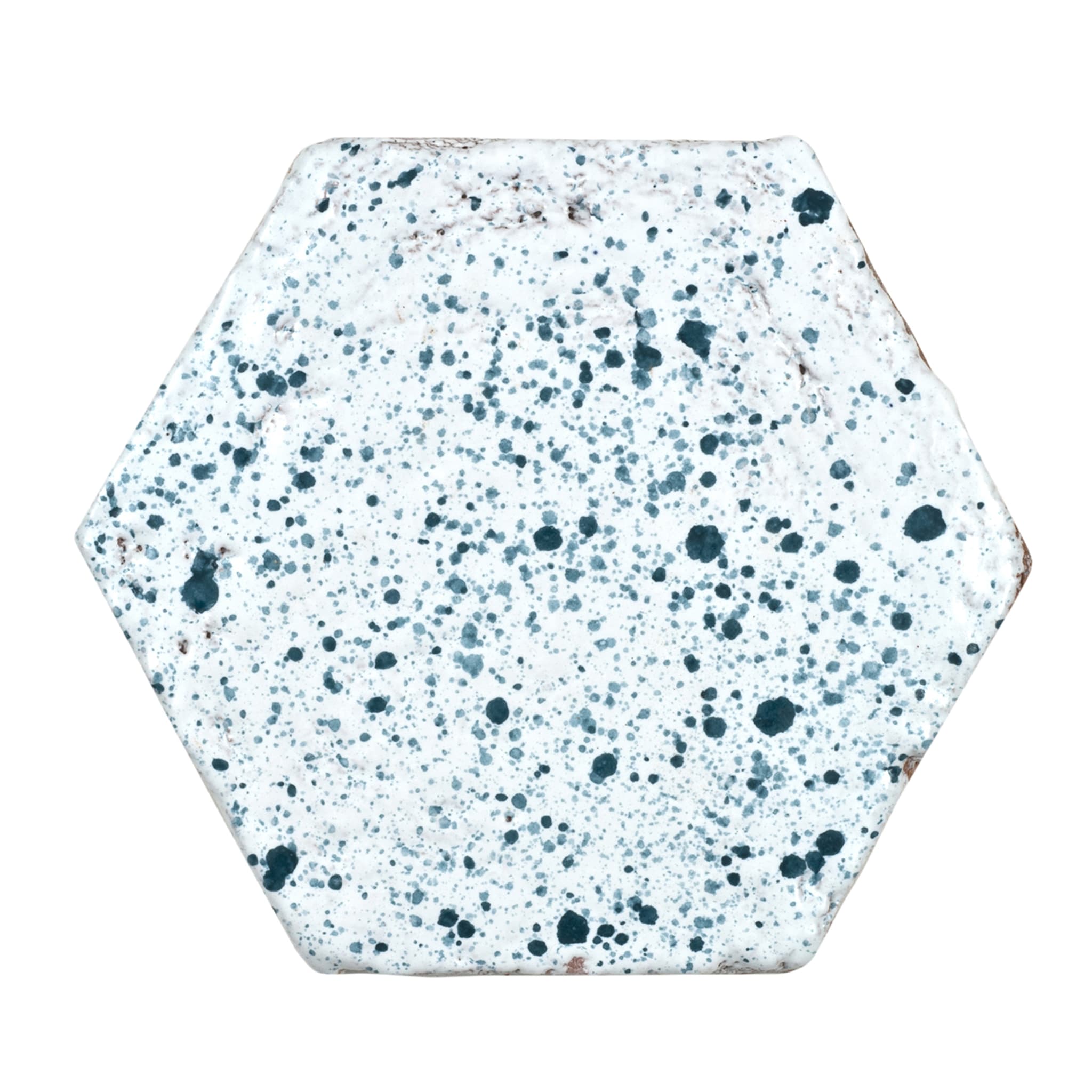 Schizzi Juego de 25 baldosas hexagonales verdes y blancas - Vista principal