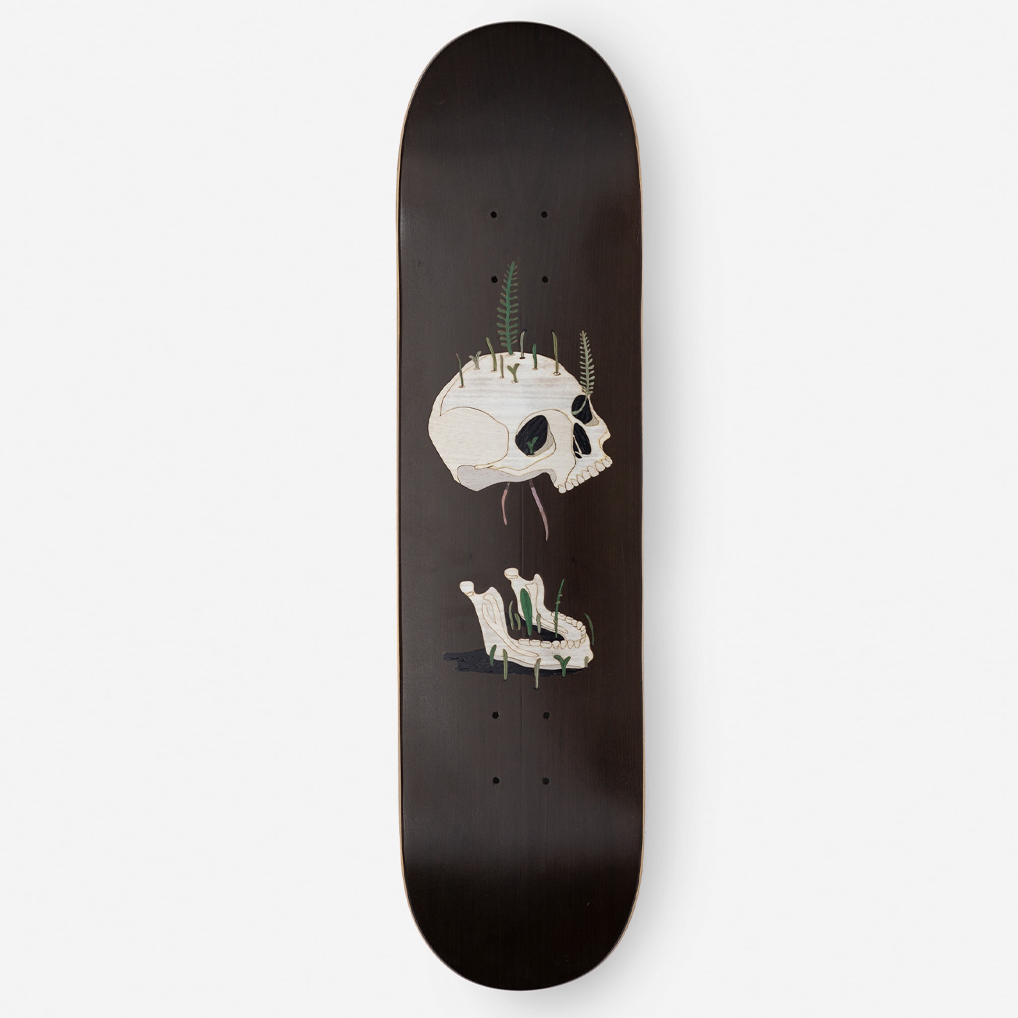 Old Skull Brown Decorative Skateboard - Alternative view 2