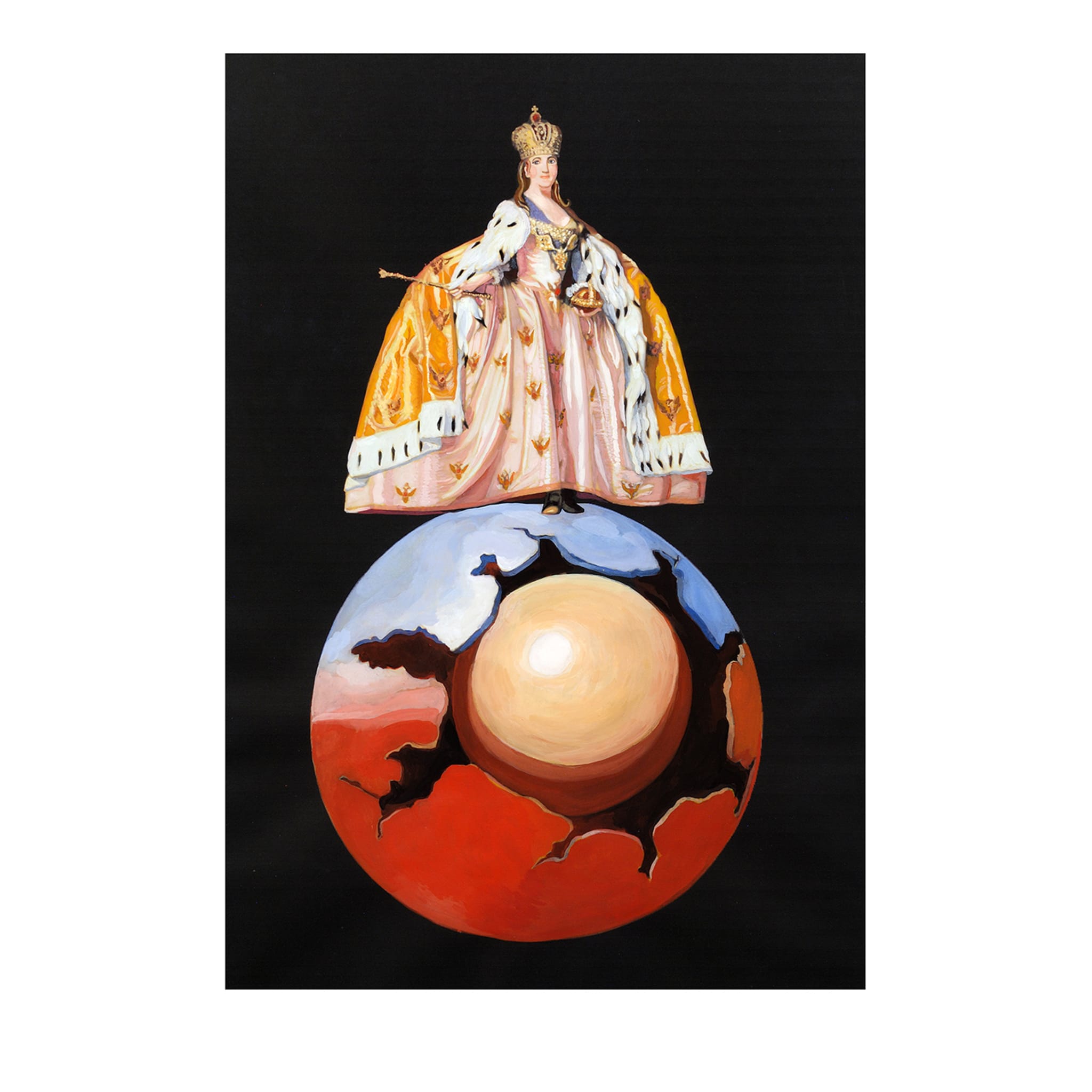 Caterina II di Russia - Pittura a tempera su carta - Vista principale