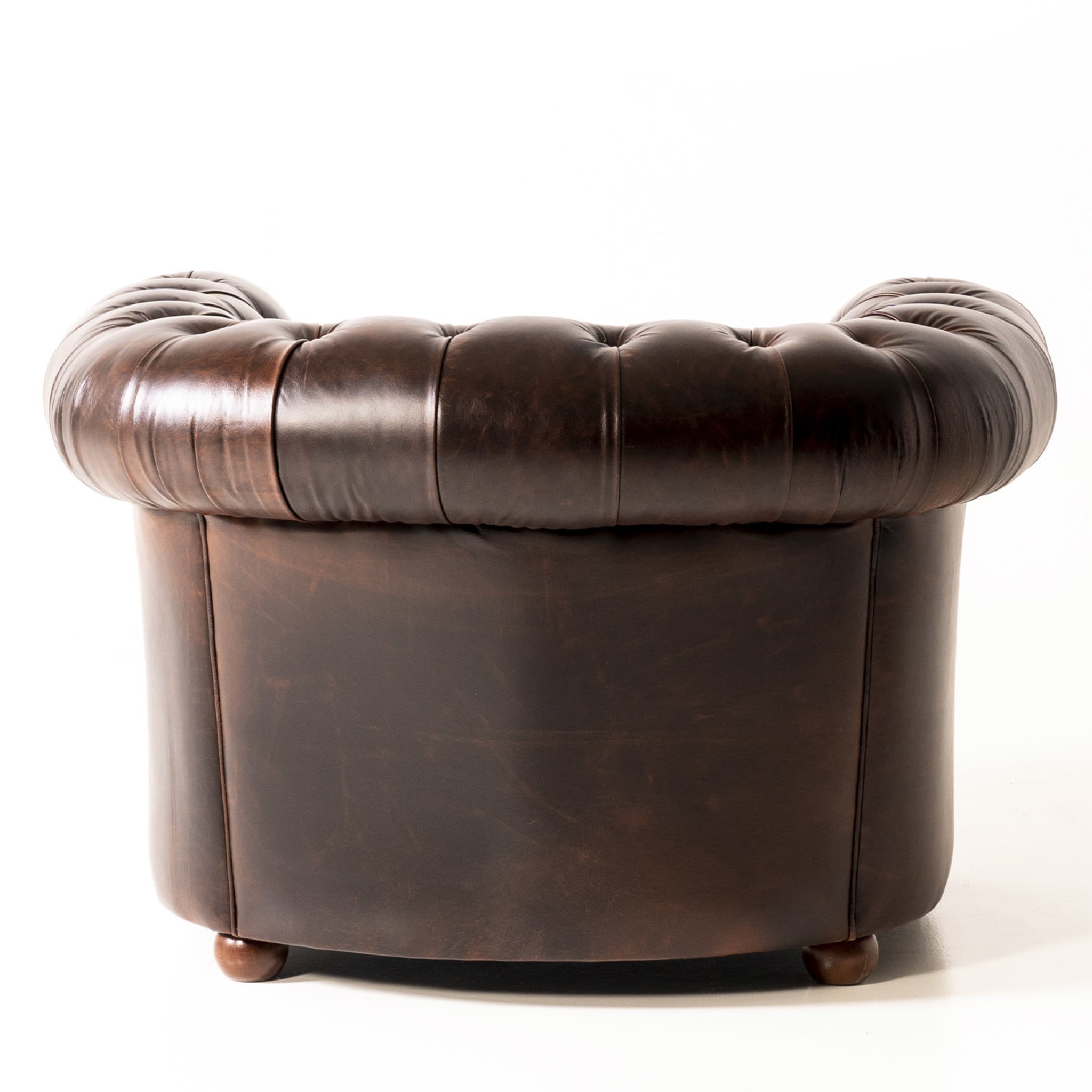 Chesterfield Brown Leather Armchair - Alternative view 2