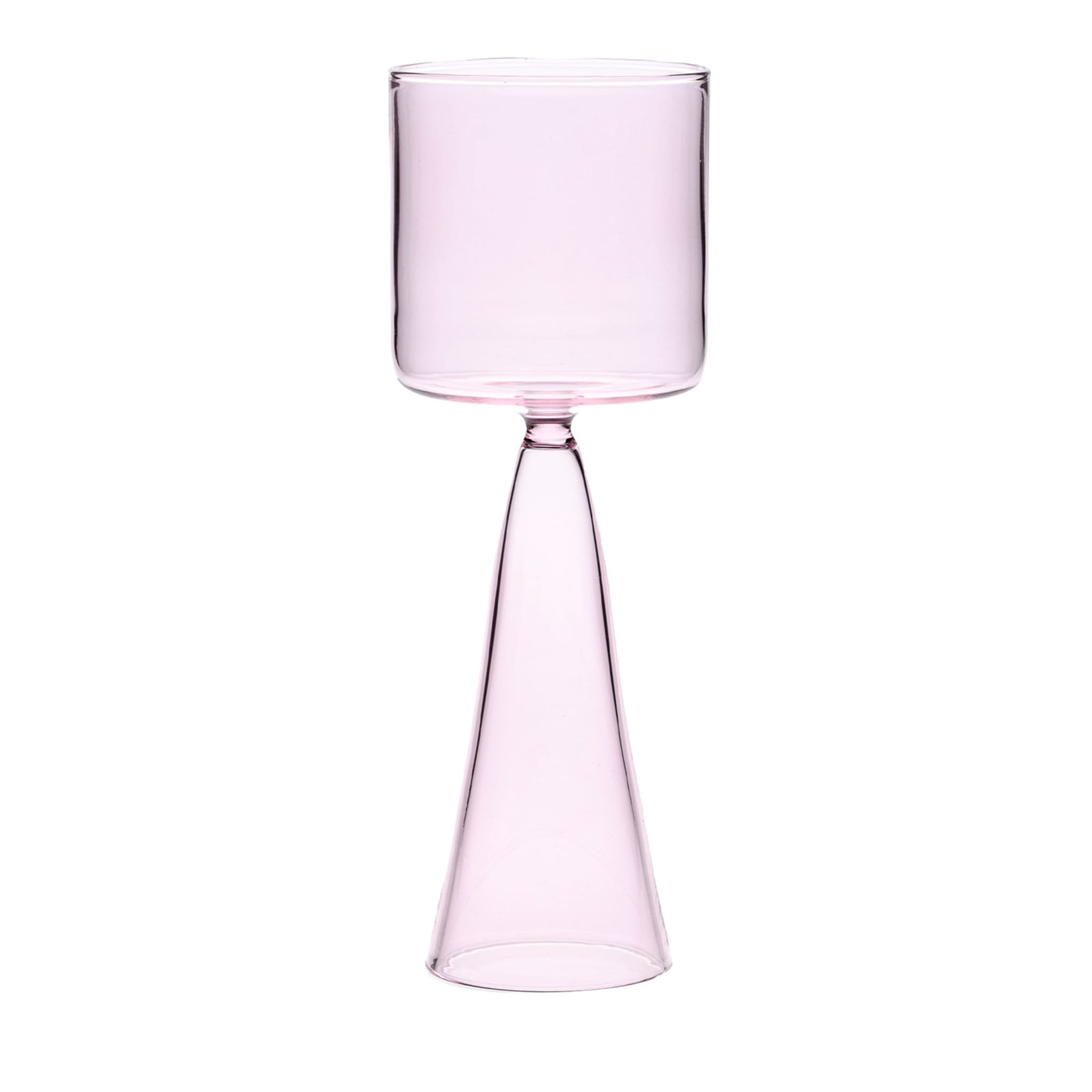 Set Of 4 Light Pink Dolce Vita Wine Glasses - Main view