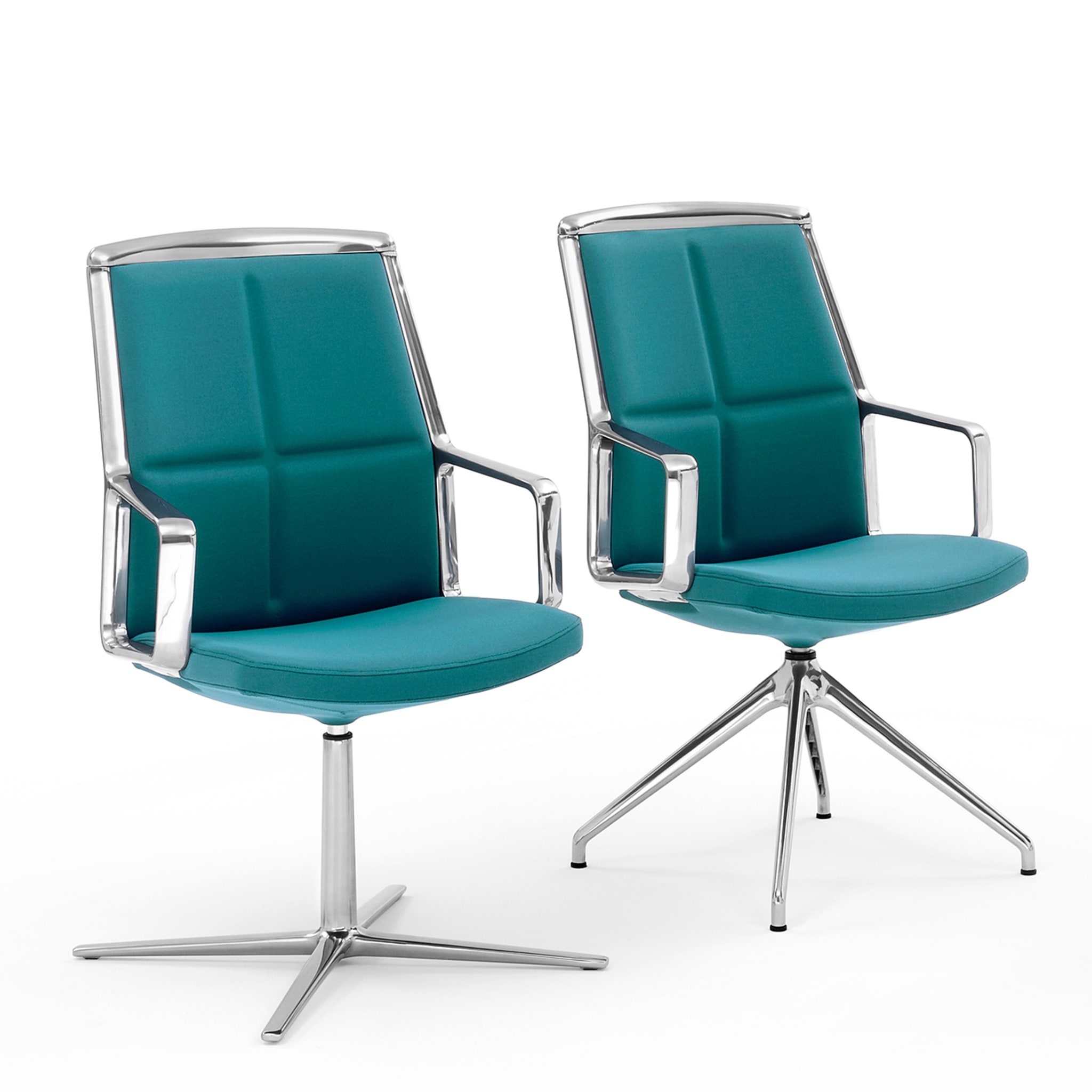 ADELE BLUE-GREEN MEETING CHAIR #1 by ORLANDINIDESIGN - Alternative view 1