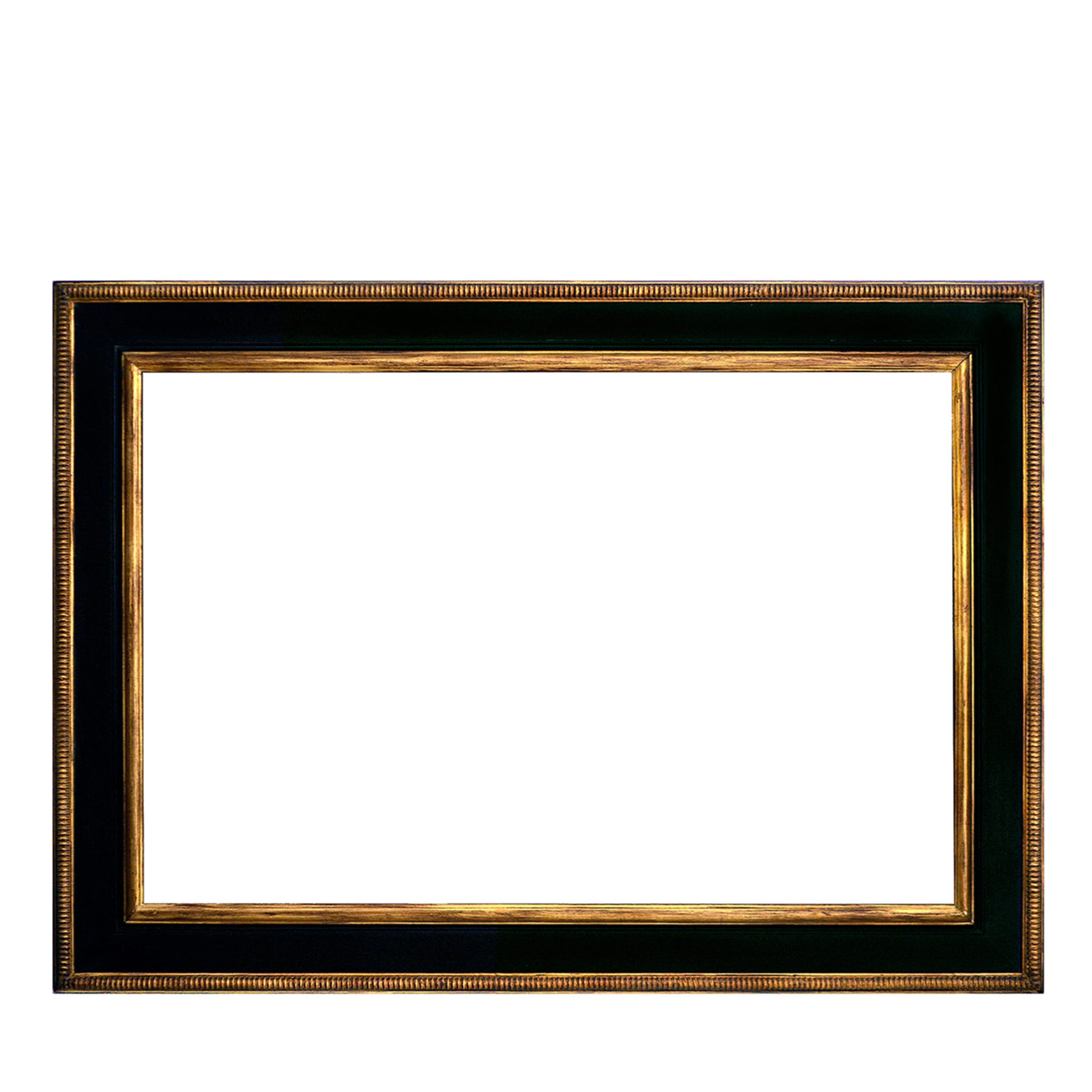 Cassetta Foglia d'oro con cornice in legno laccato ebano dorato  - Vista principale