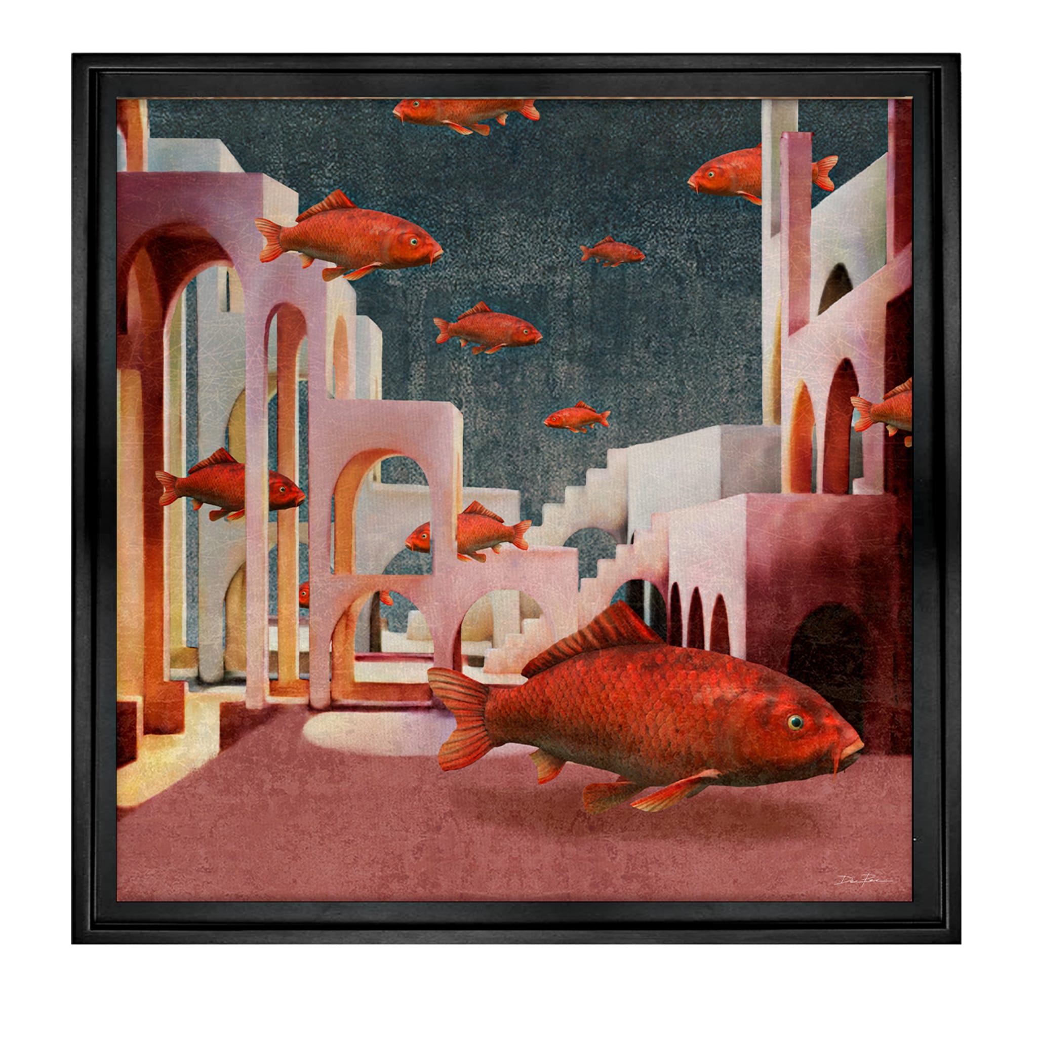 Roter Fisch Digitale Malerei - Hauptansicht