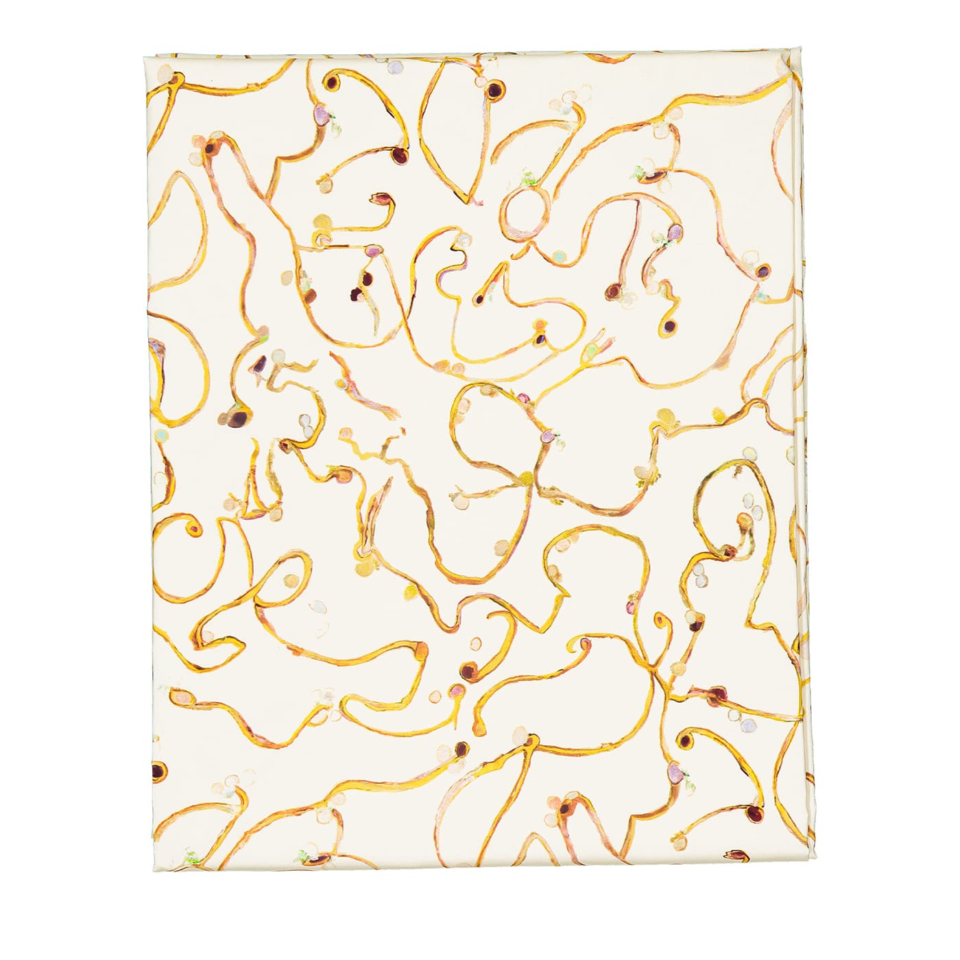 Gocce di Luce White and Orange Tablecloth - Luisa Longo