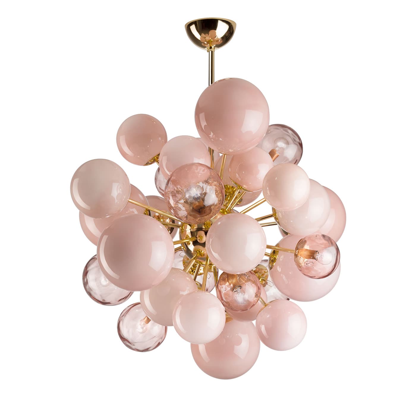 Pink deals chandelier light