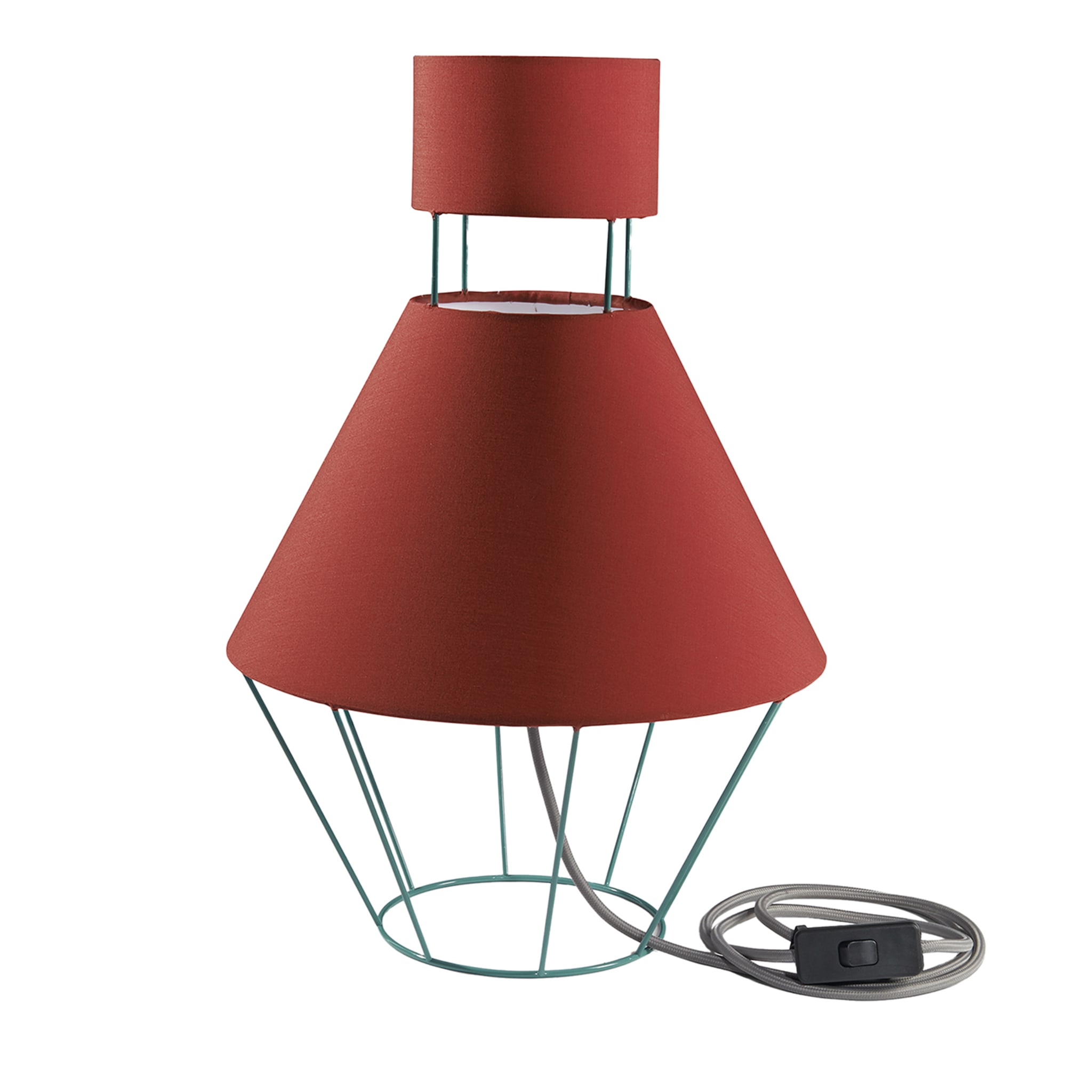 Balloon Mint-Green & Cherry-Red Table Lamp by Giorgia Zanellato - Alternative view 1