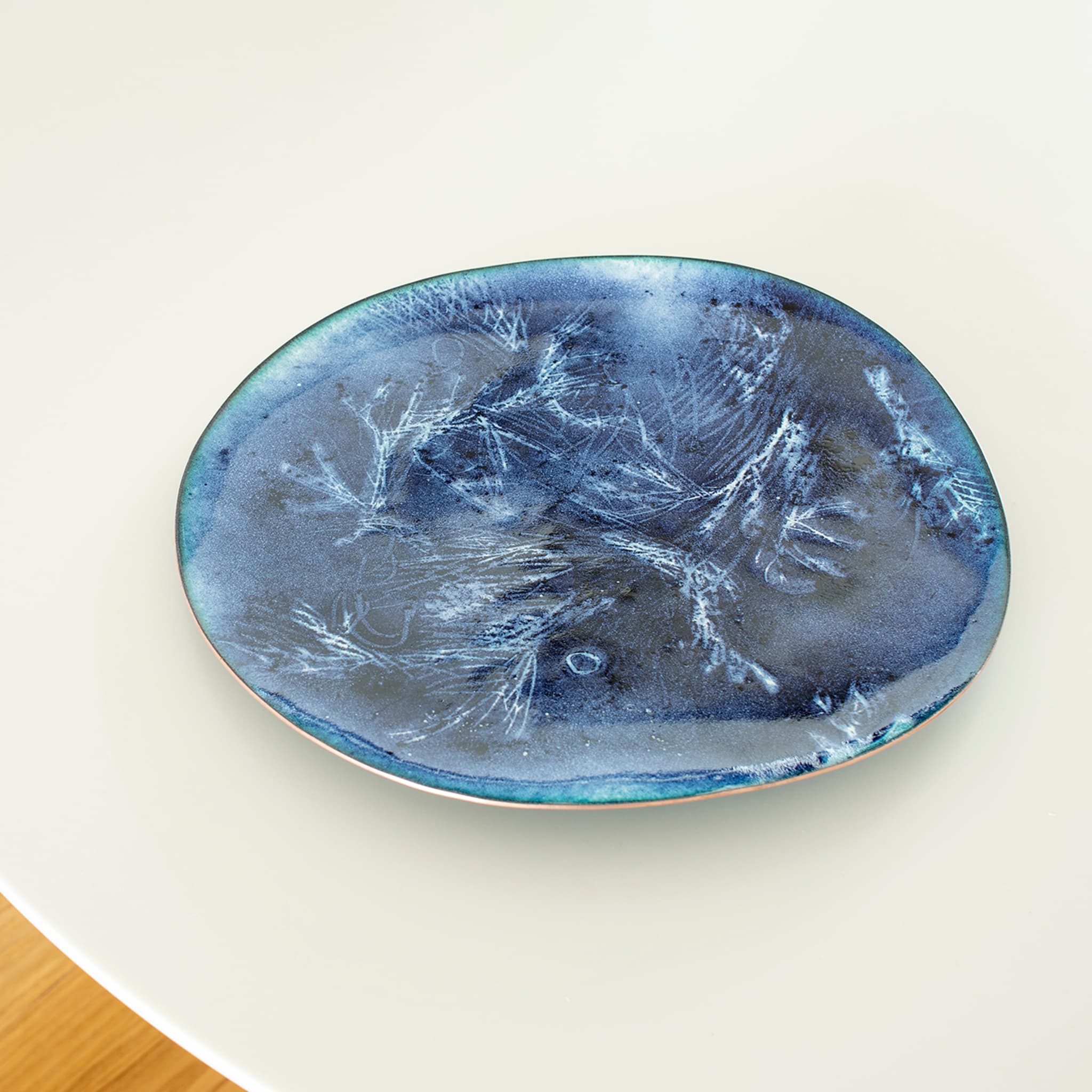 Assiette décorative bleue Giardino Notturno - Vue alternative 1