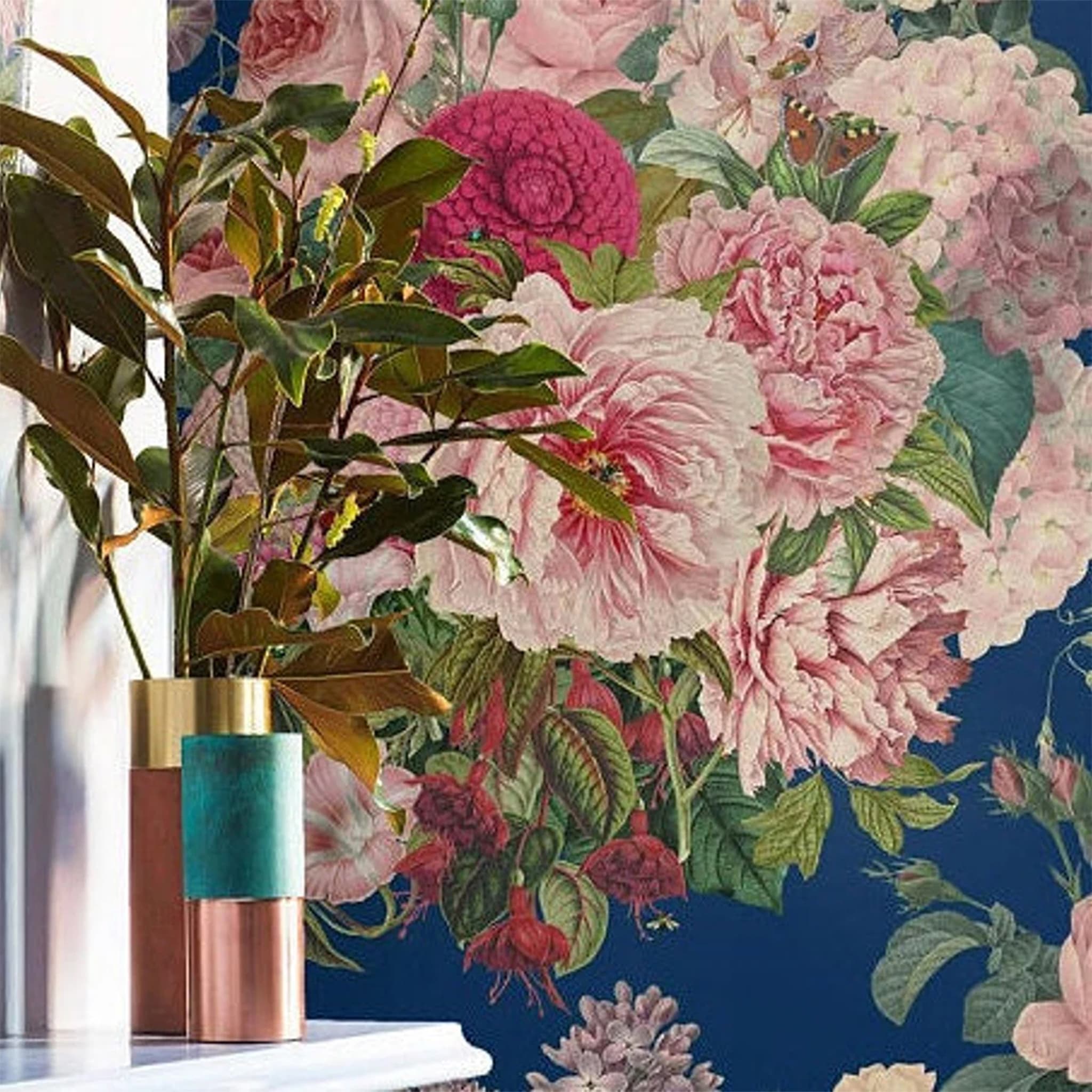 Blue Floral Dutch Wallpaper - Alternative view 1