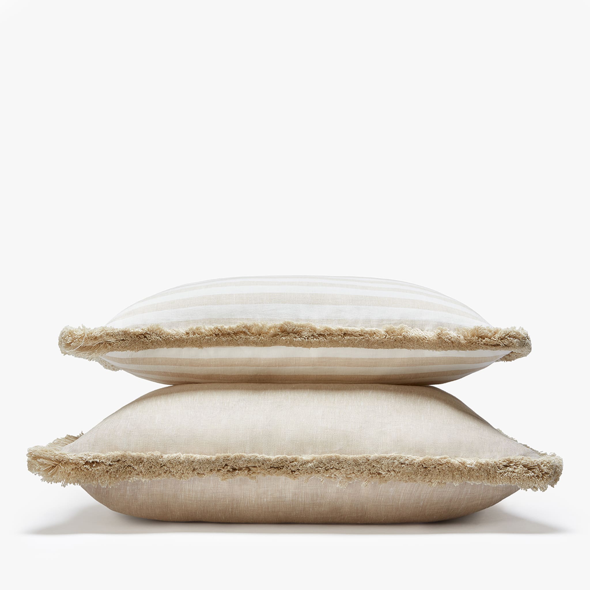 Beige Happy Linen Cushion - Alternative view 1
