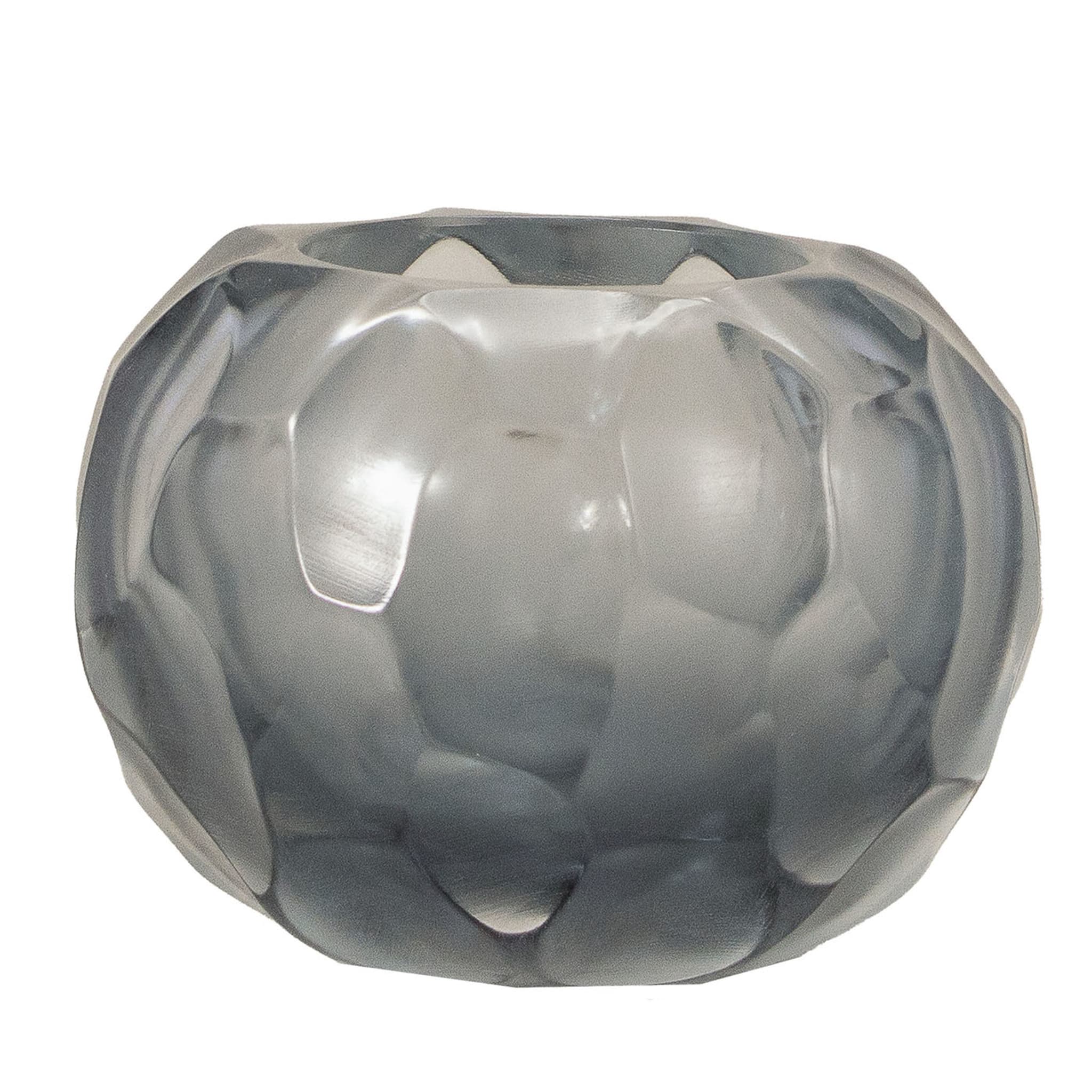 Bocia Acciaio Gray Glass Vase - Main view