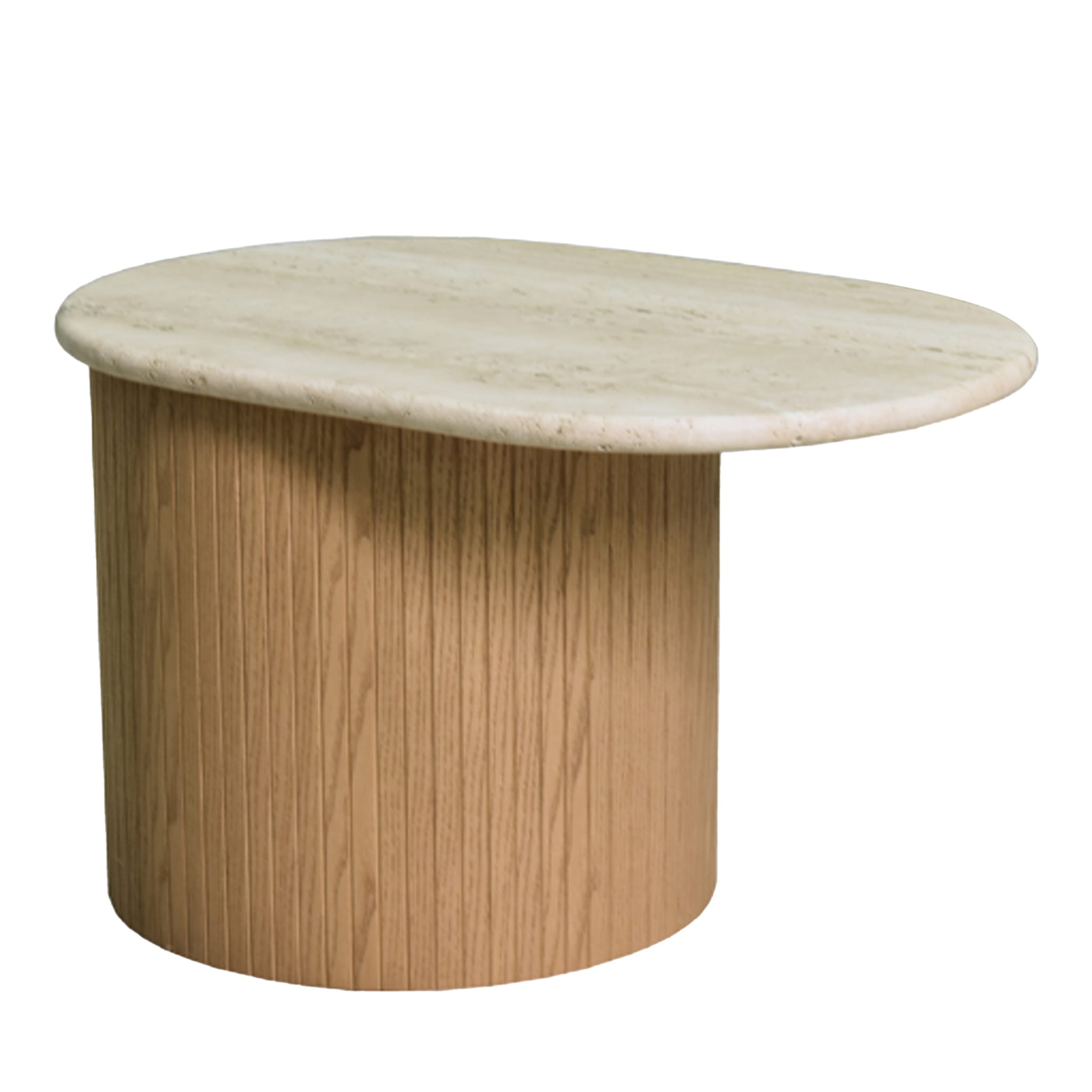 Bitta Side Table with Travertine Marble Top #2 by Libero Rutilo - Main view