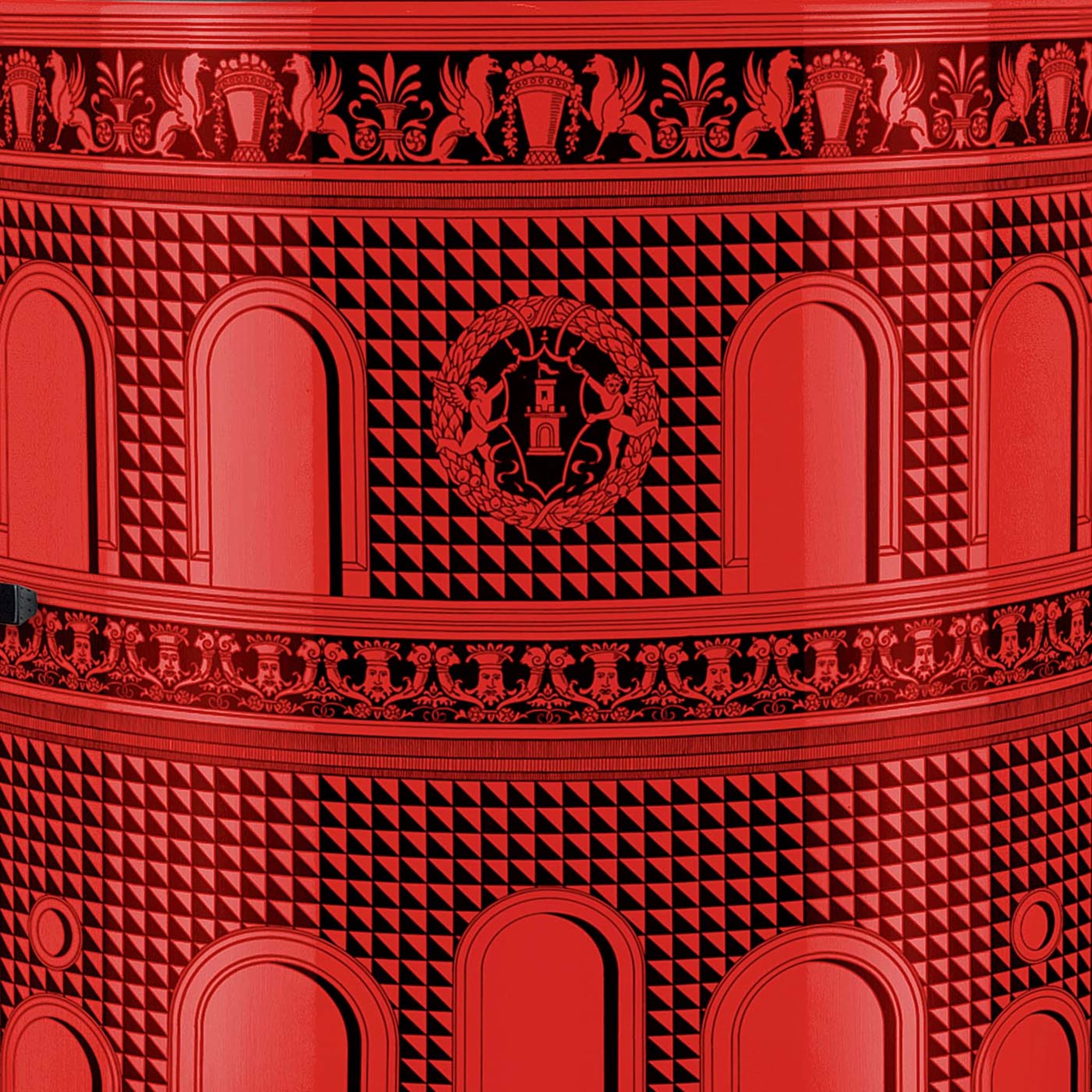 Facciata Quattrocentesca Red Curved Small Cabinet - Alternative view 1