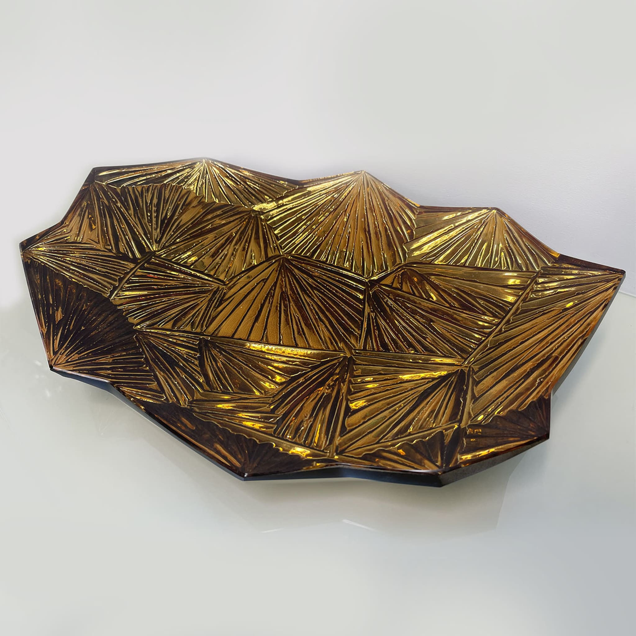 Artistic Amber & Gold Crystal Centerpiece - Alternative view 4