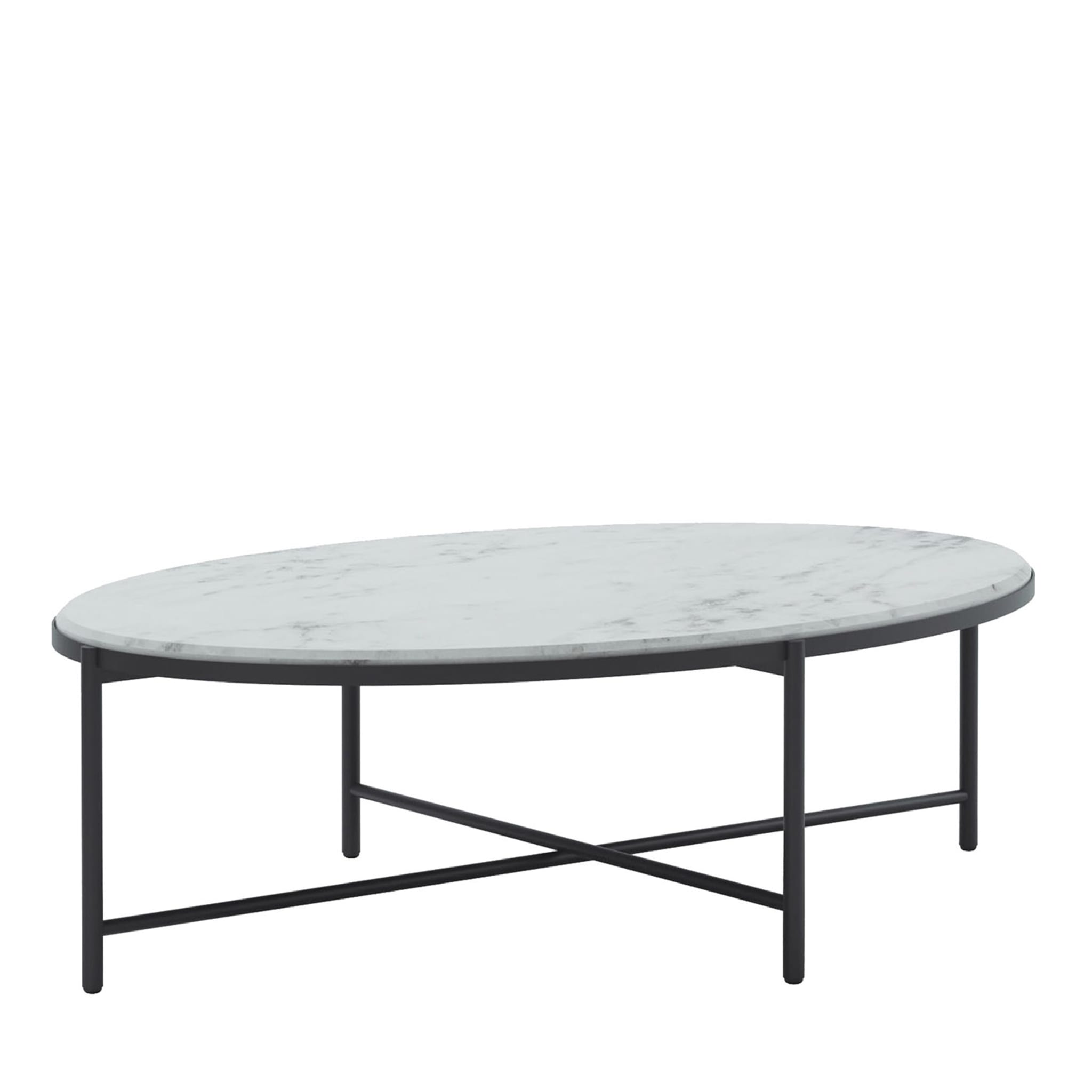 Magenta Carrara Marble Low Table - Main view