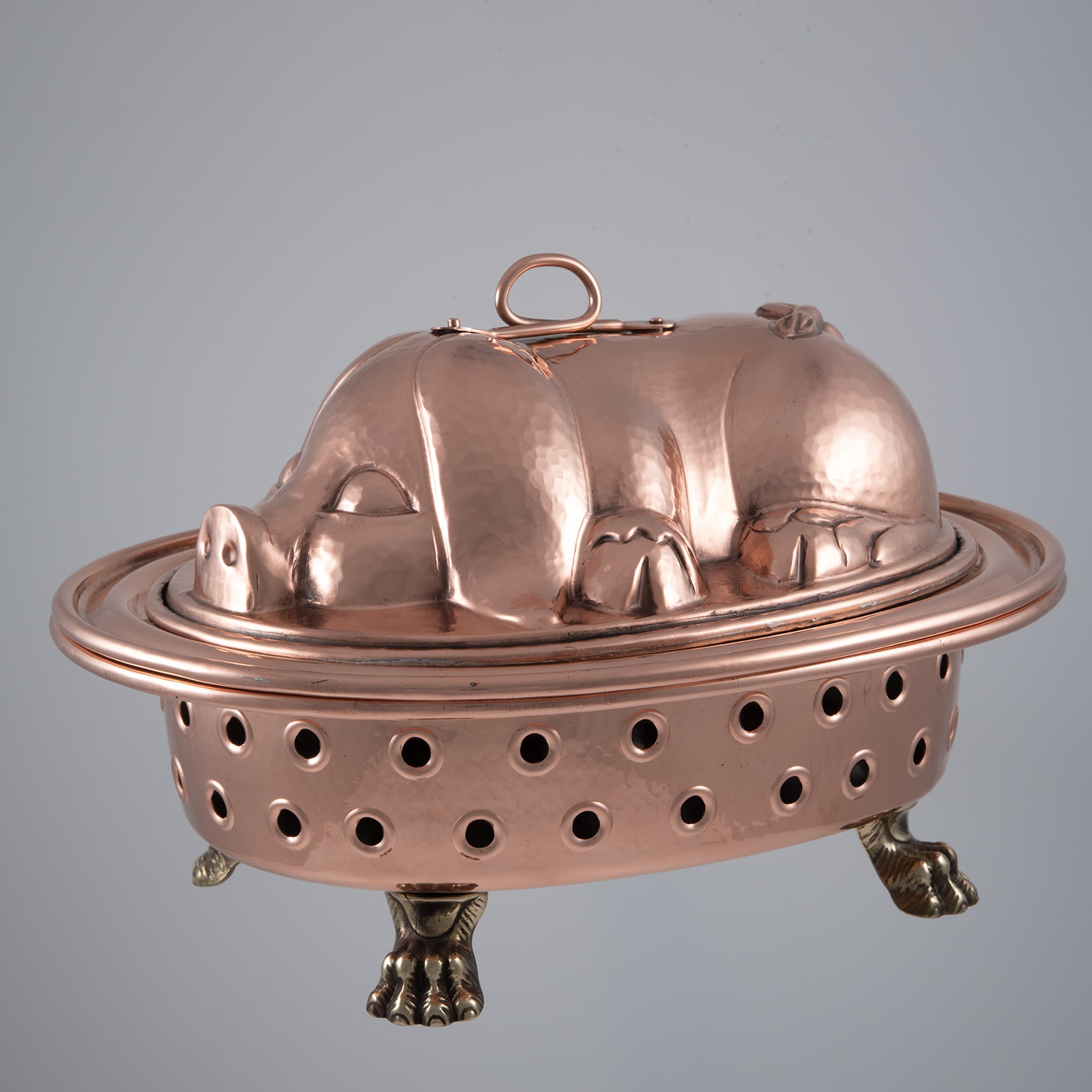 Pig-Shaped Copper Chafing Dish - Alternative view 1
