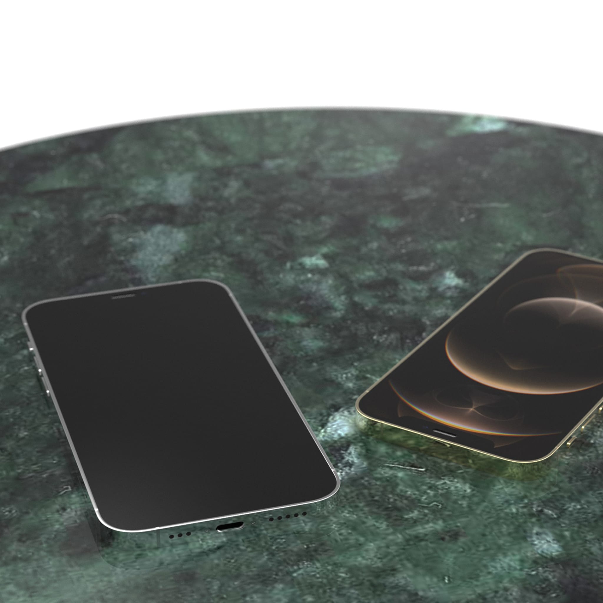 21st Century Guatemala Marble Coffee Table with Wireless Charger - Alternative view 2