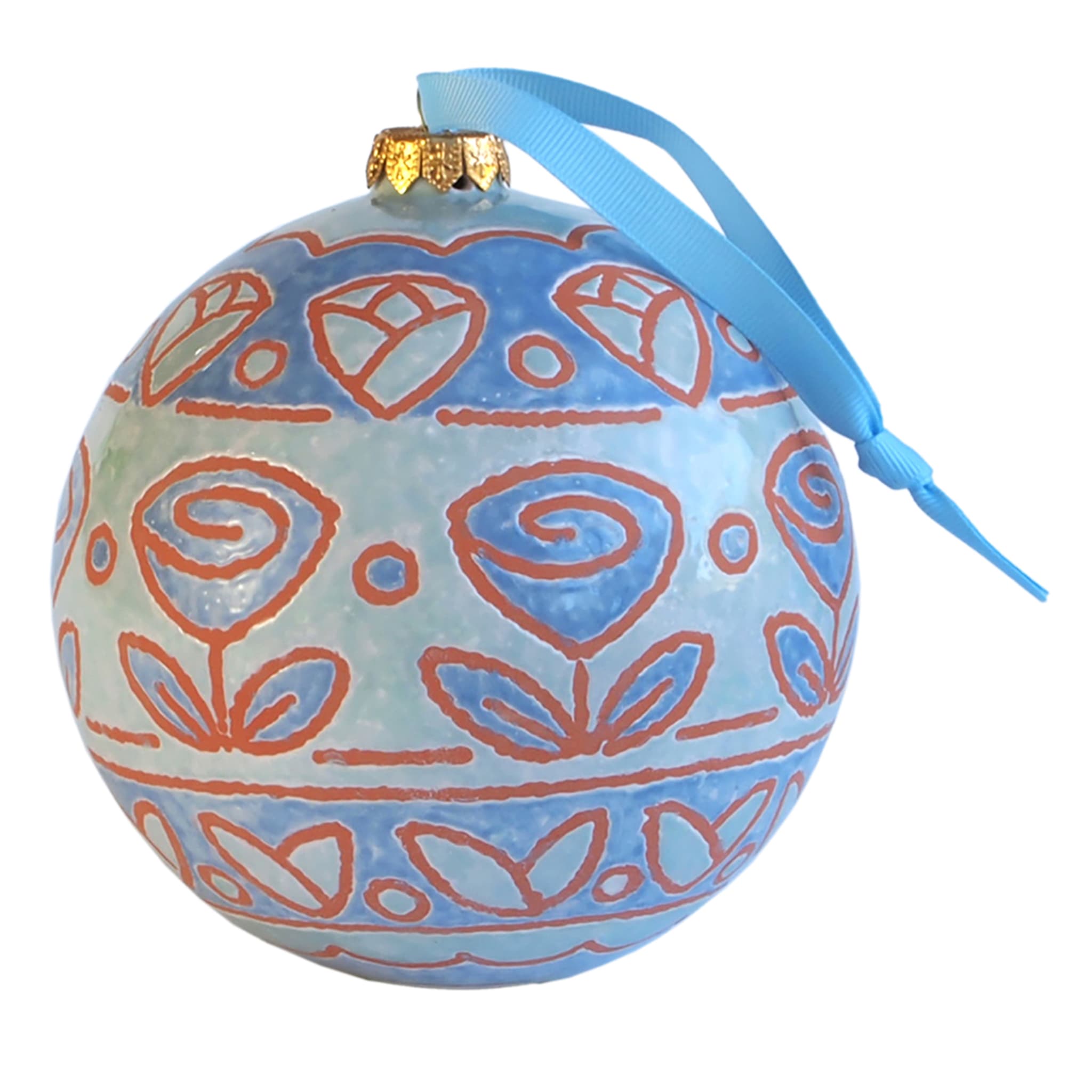 Red and Light Blue Christmas Ornament - Main view